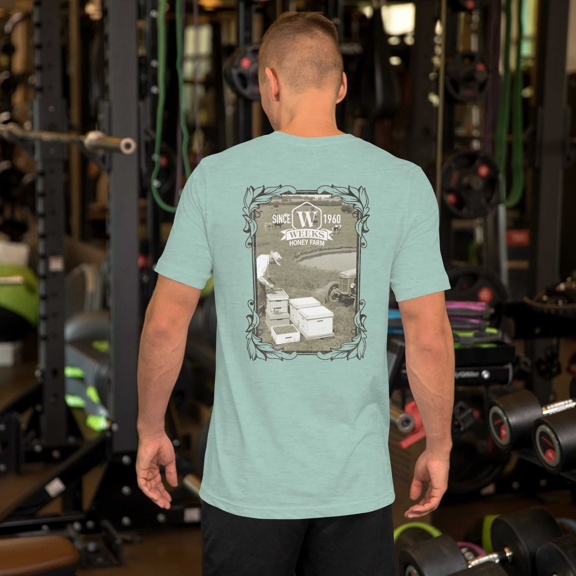 A Farmer and His Bees, 1960 Soft Fit Unisex t-shirt - Image 2