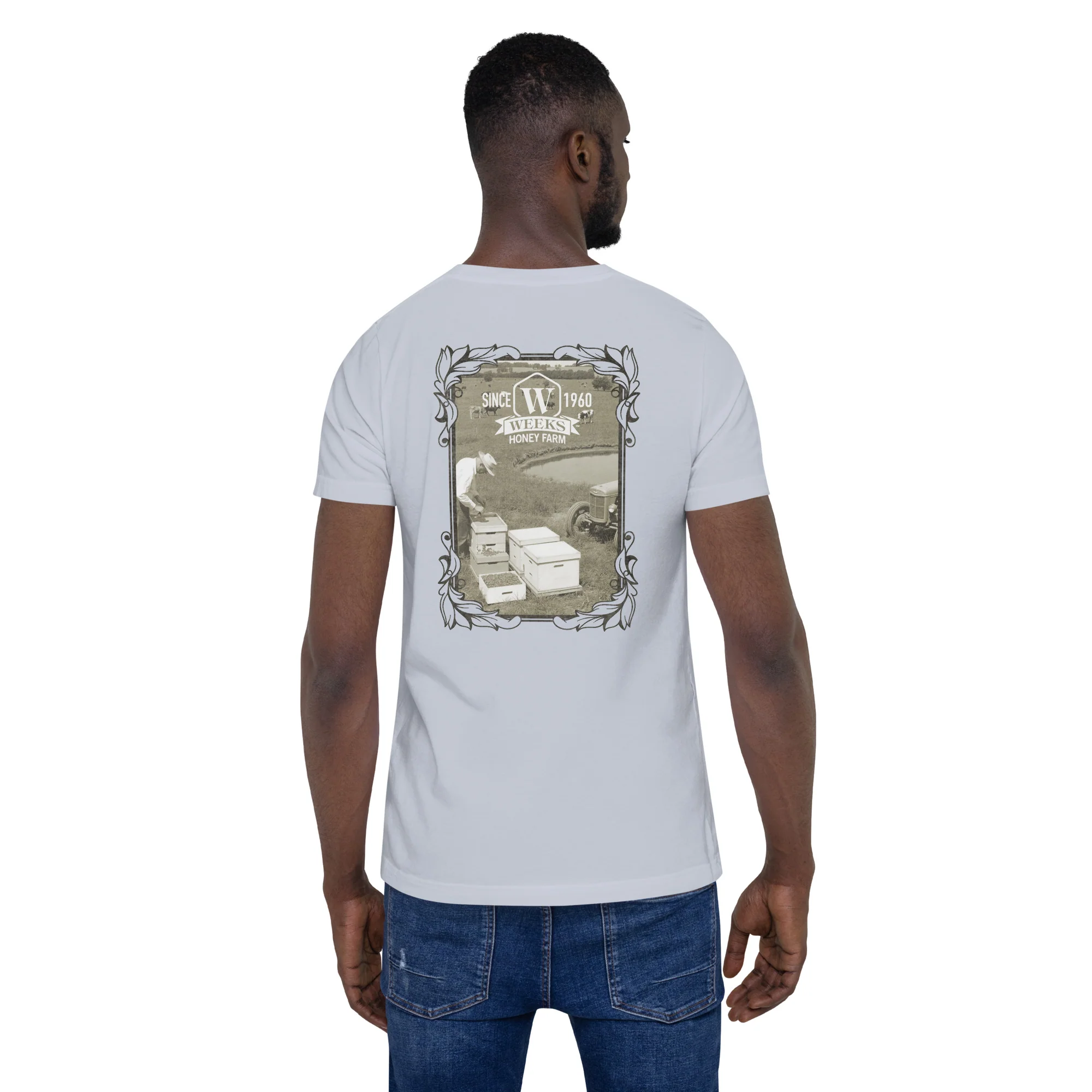 A Farmer and His Bees, 1960 Soft Fit Unisex t-shirt - Image 4