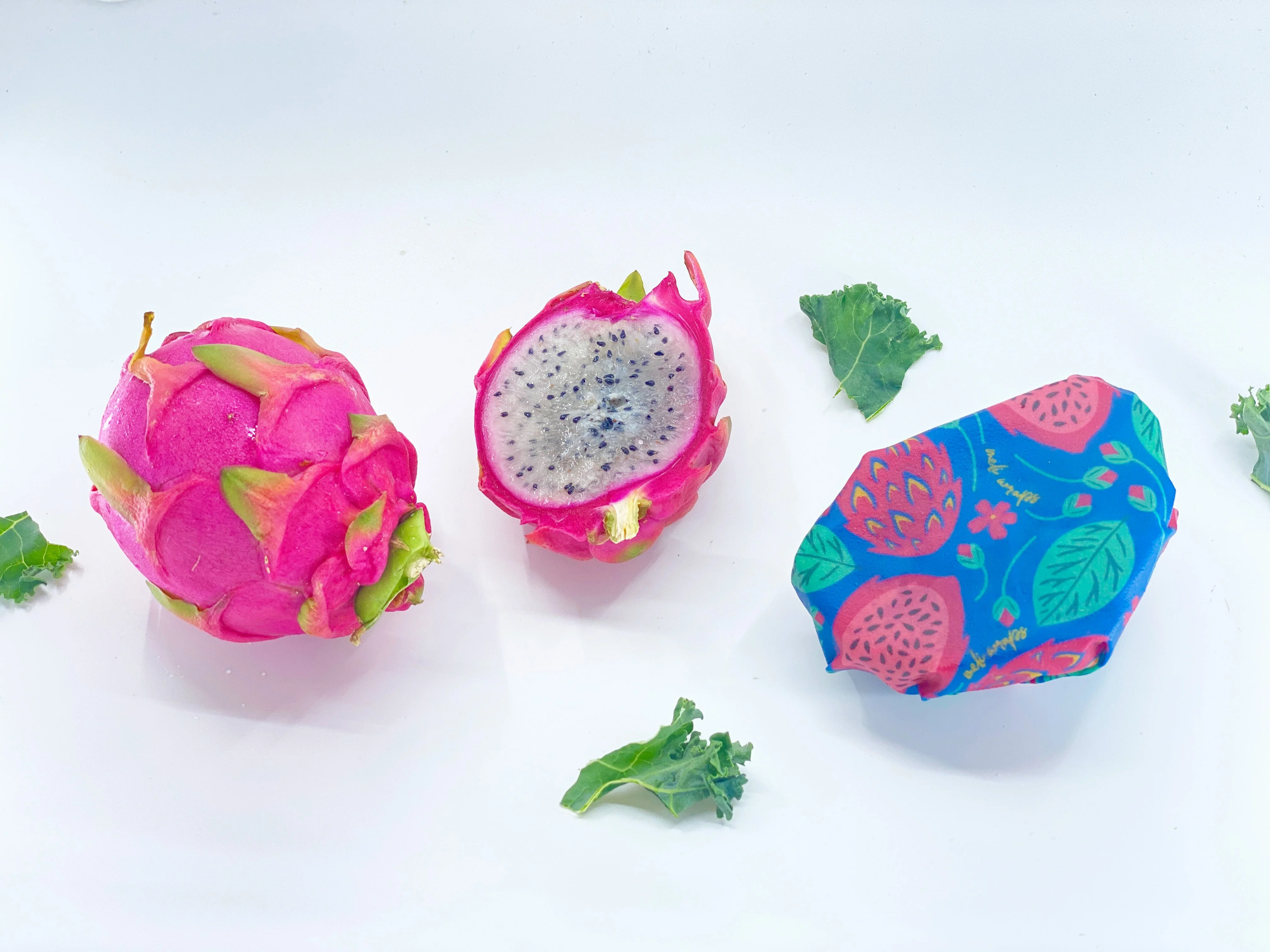 Beeswax Food Wrap - Dragonfruit Print - Image 14
