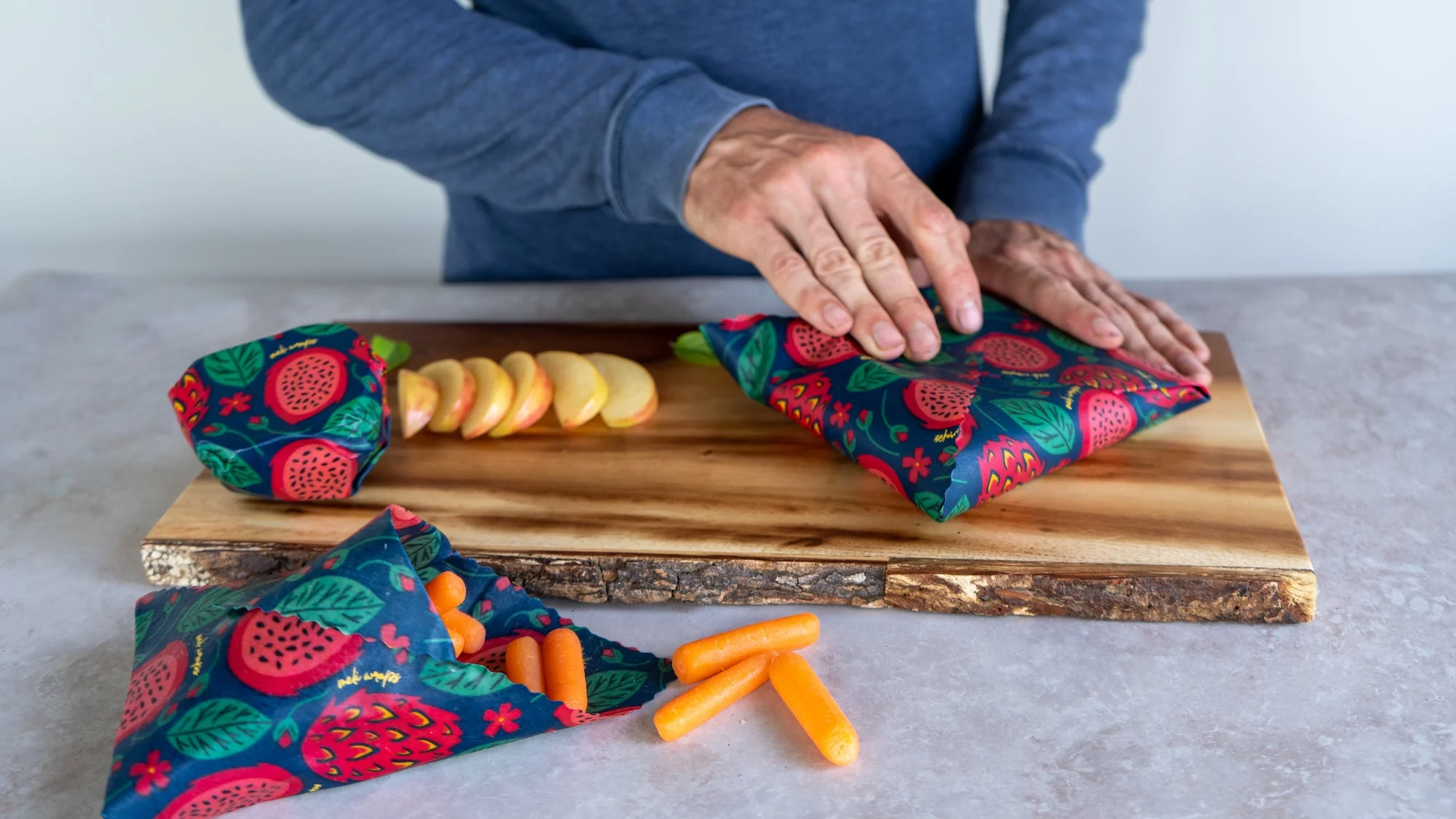 Beeswax Food Wrap - Dragonfruit Print - Image 6