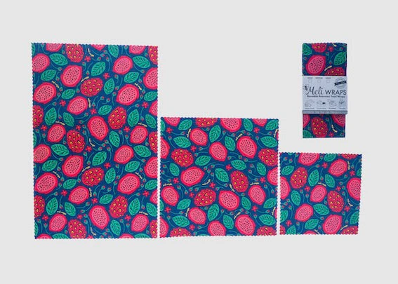 Beeswax Food Wrap - Dragonfruit Print - Image 7