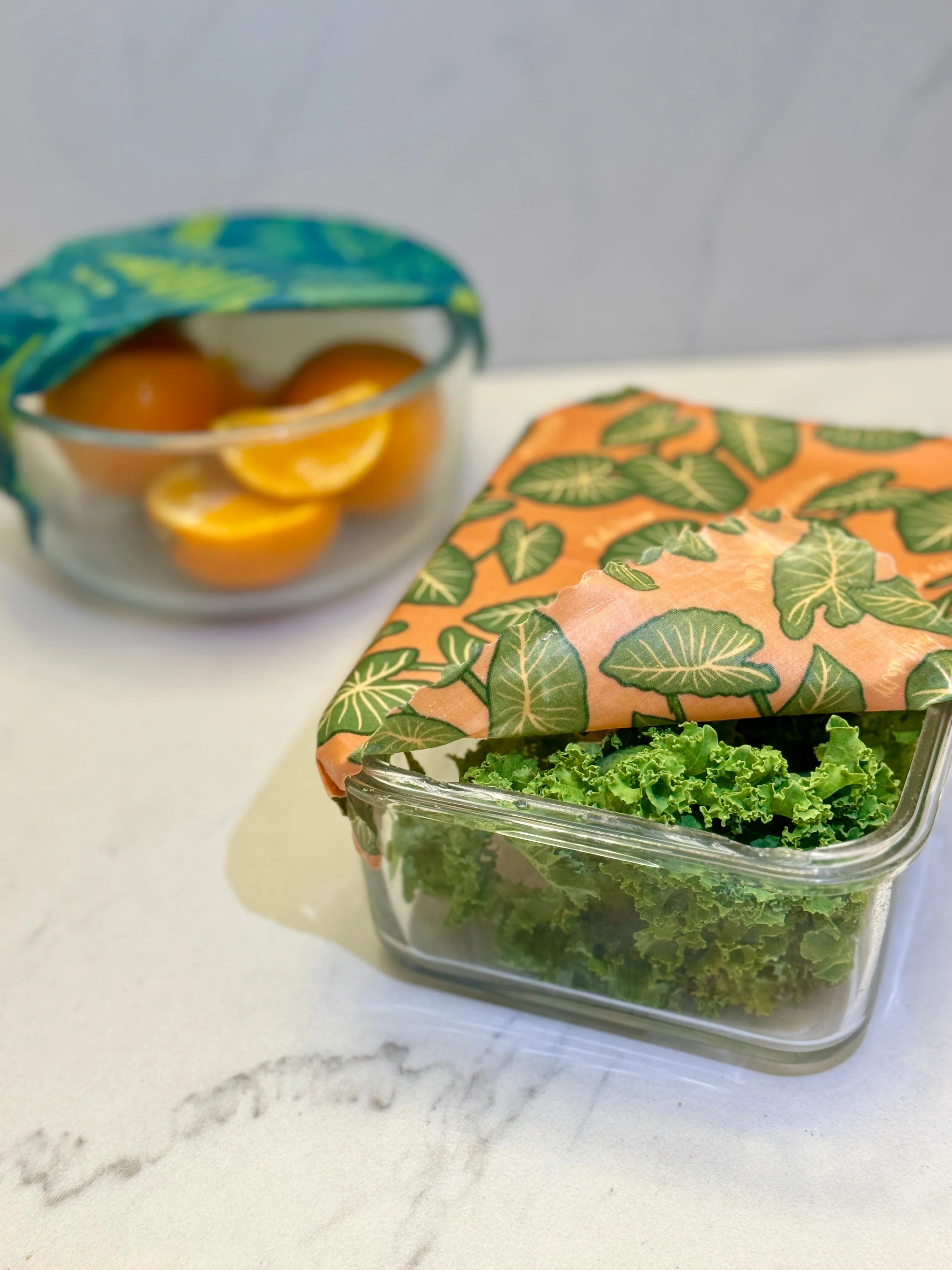 Beeswax Food Wrap - Kalo Print - Image 3