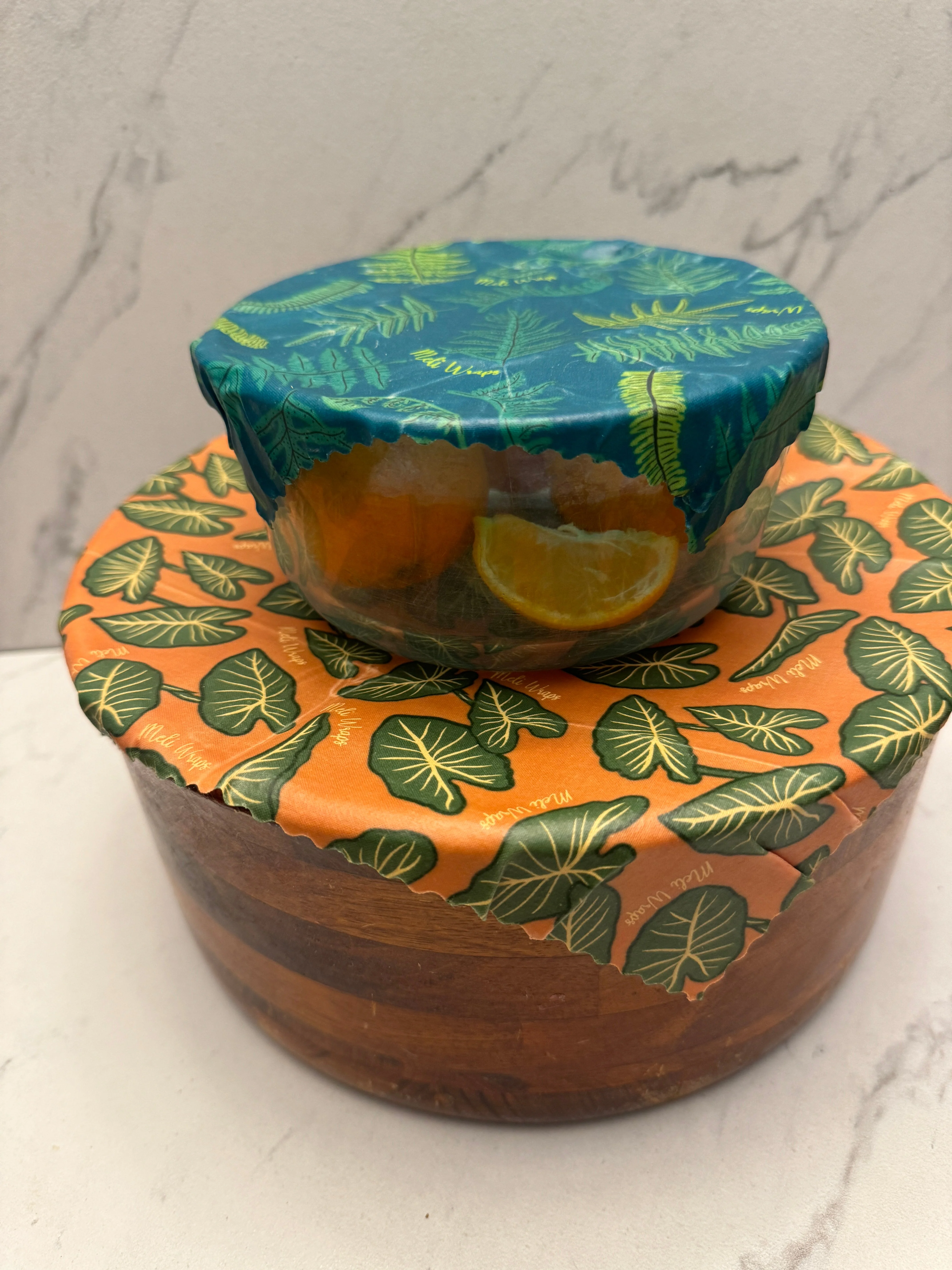 Beeswax Food Wrap - Kalo Print - Image 4