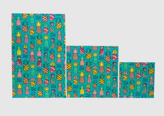 Beeswax Food Wrap - Pineapple Print - Image 7