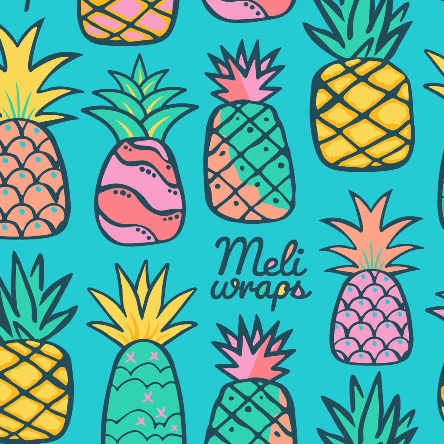 Beeswax Food Wrap - Pineapple Print - Image 9