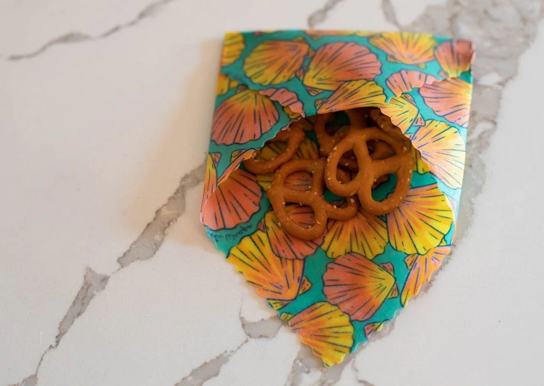 Beeswax Food Wrap - Sunrise Shell Print - Image 10