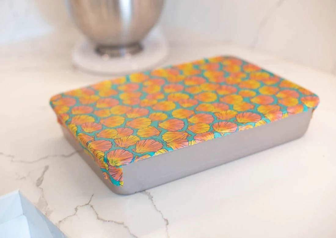 Beeswax Food Wrap - Sunrise Shell Print - Image 11