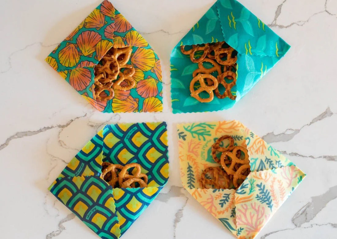 Beeswax Food Wrap - Sunrise Shell Print - Image 14