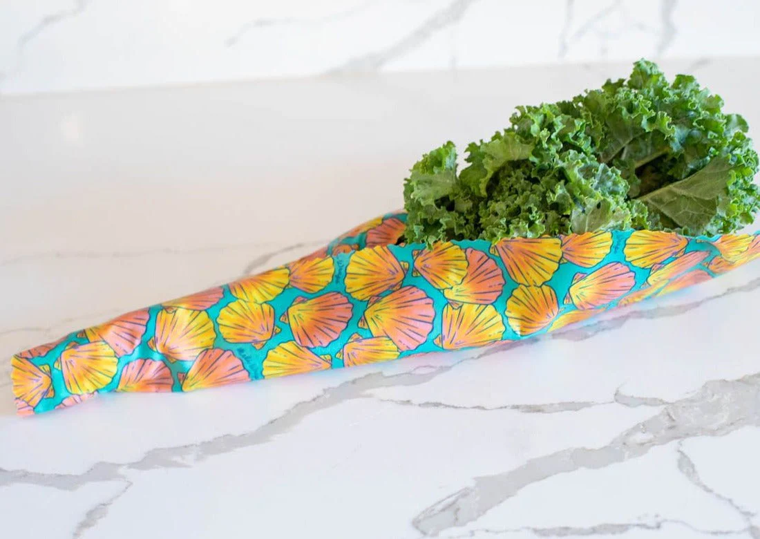 Beeswax Food Wrap - Sunrise Shell Print - Image 2