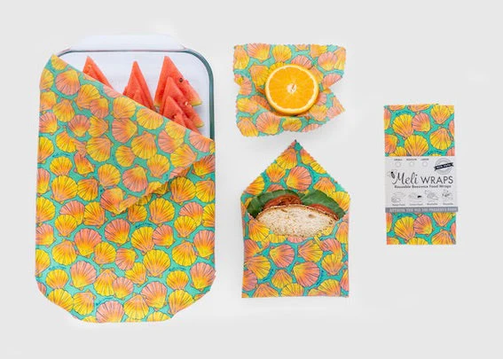 Beeswax Food Wrap - Sunrise Shell Print - Image 5