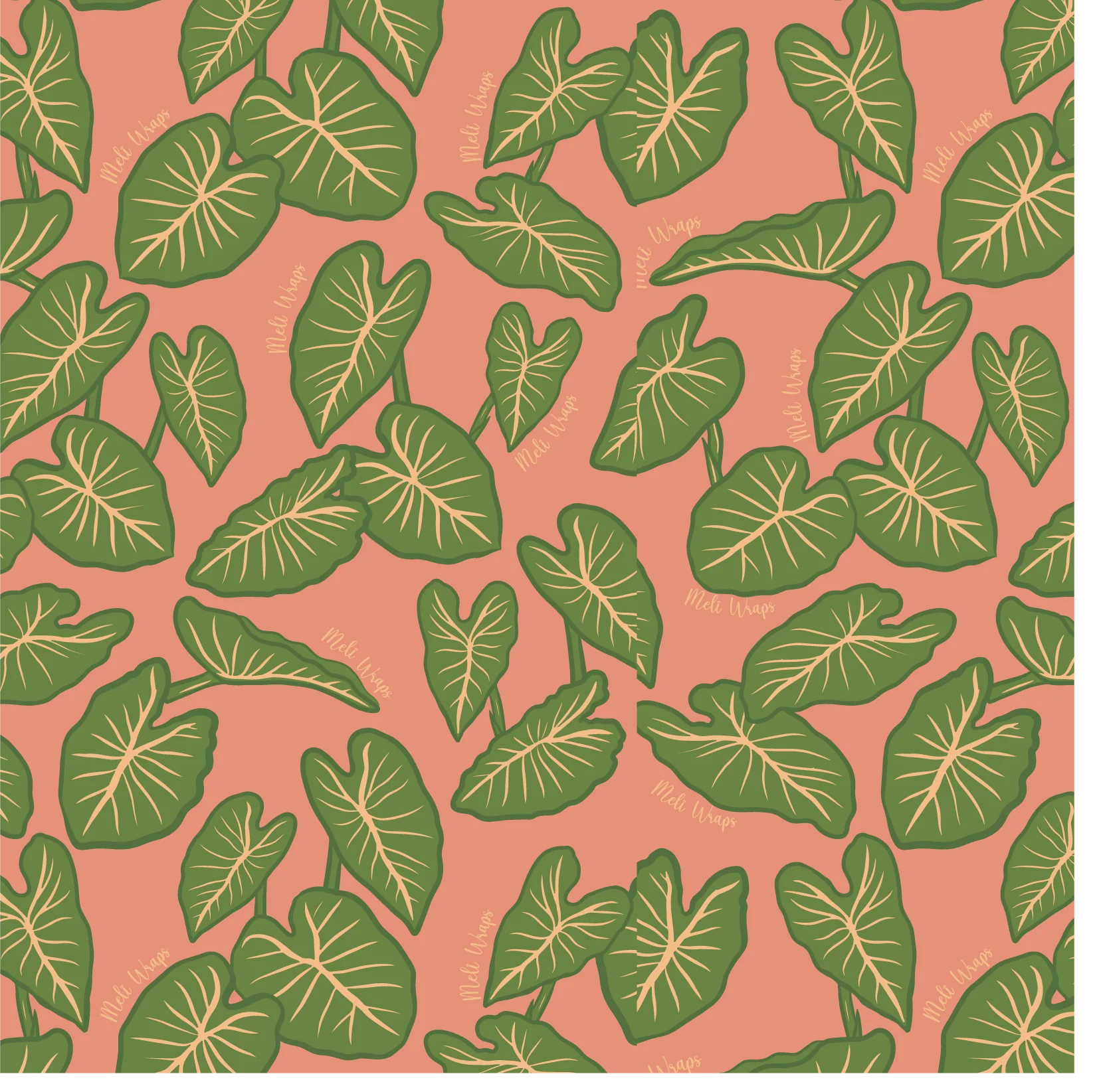 Beeswax Wrap Bulk Roll - Kalo Print - Image 2