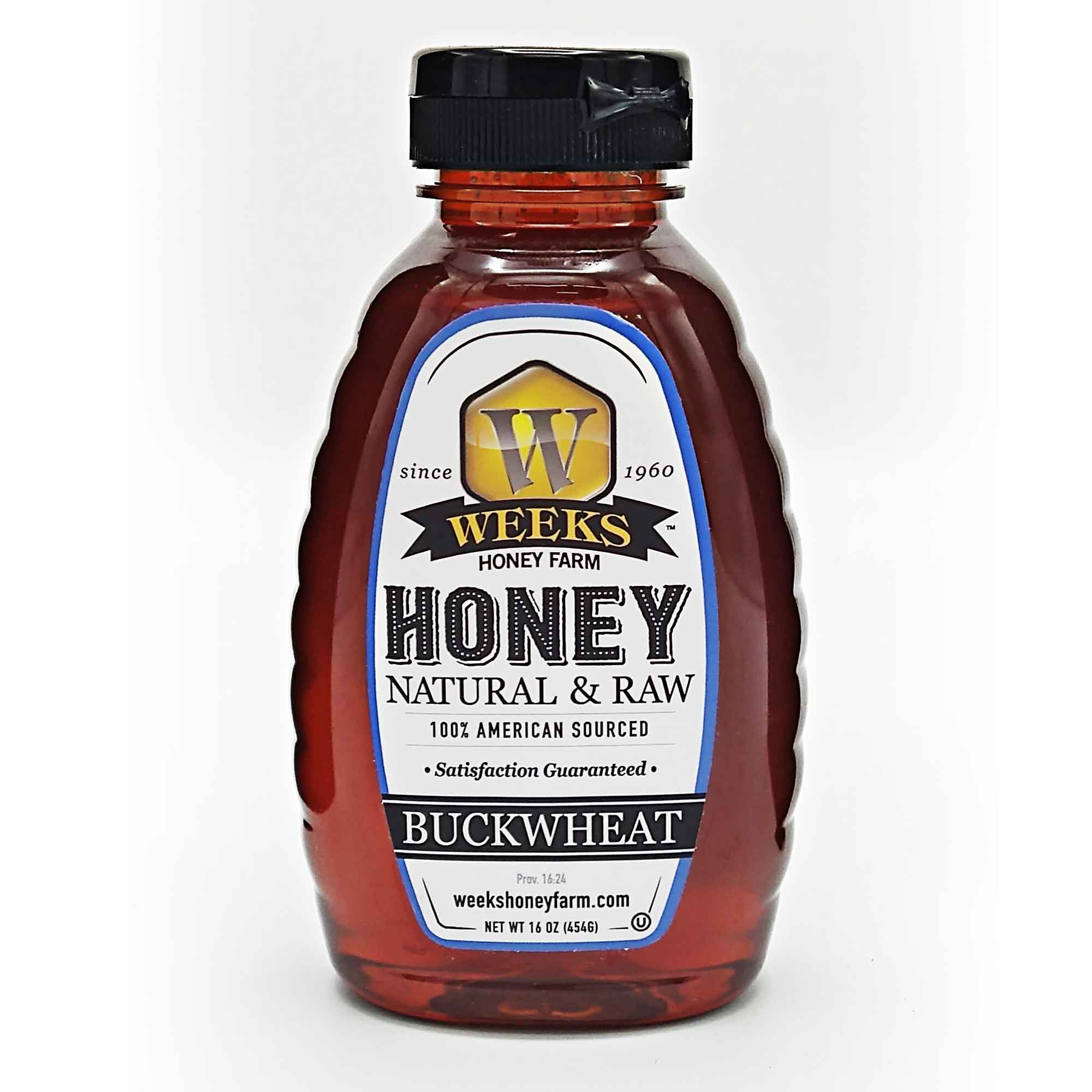 Weeks Raw Buckwheat Honey - Pure, All-Natural, Antioxidant-Rich, Dark & Robust Molasses Flavor for Coffee, Waffles, BBQ Sauce - Image 3