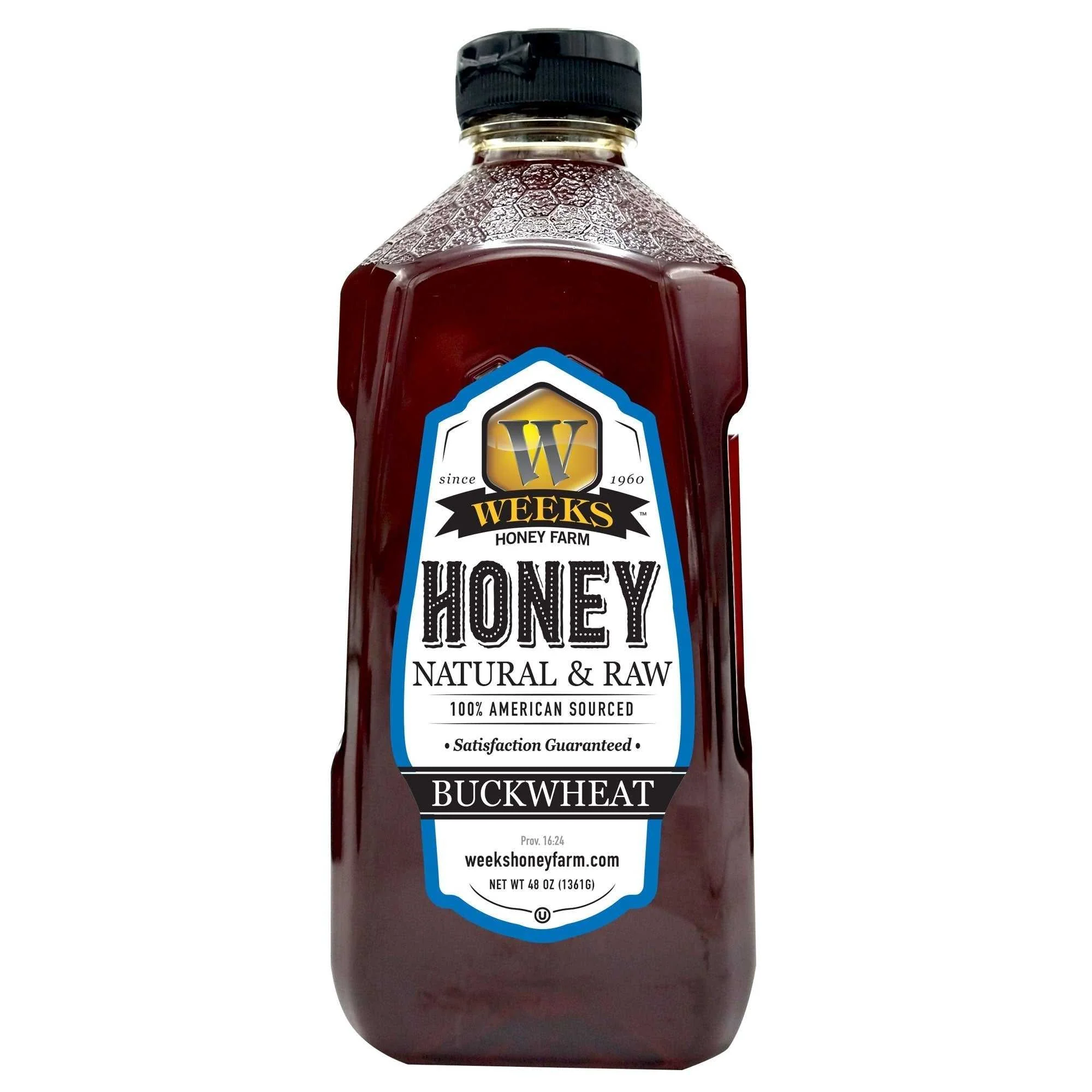 Weeks Raw Buckwheat Honey - Pure, All-Natural, Antioxidant-Rich, Dark & Robust Molasses Flavor for Coffee, Waffles, BBQ Sauce - Image 6