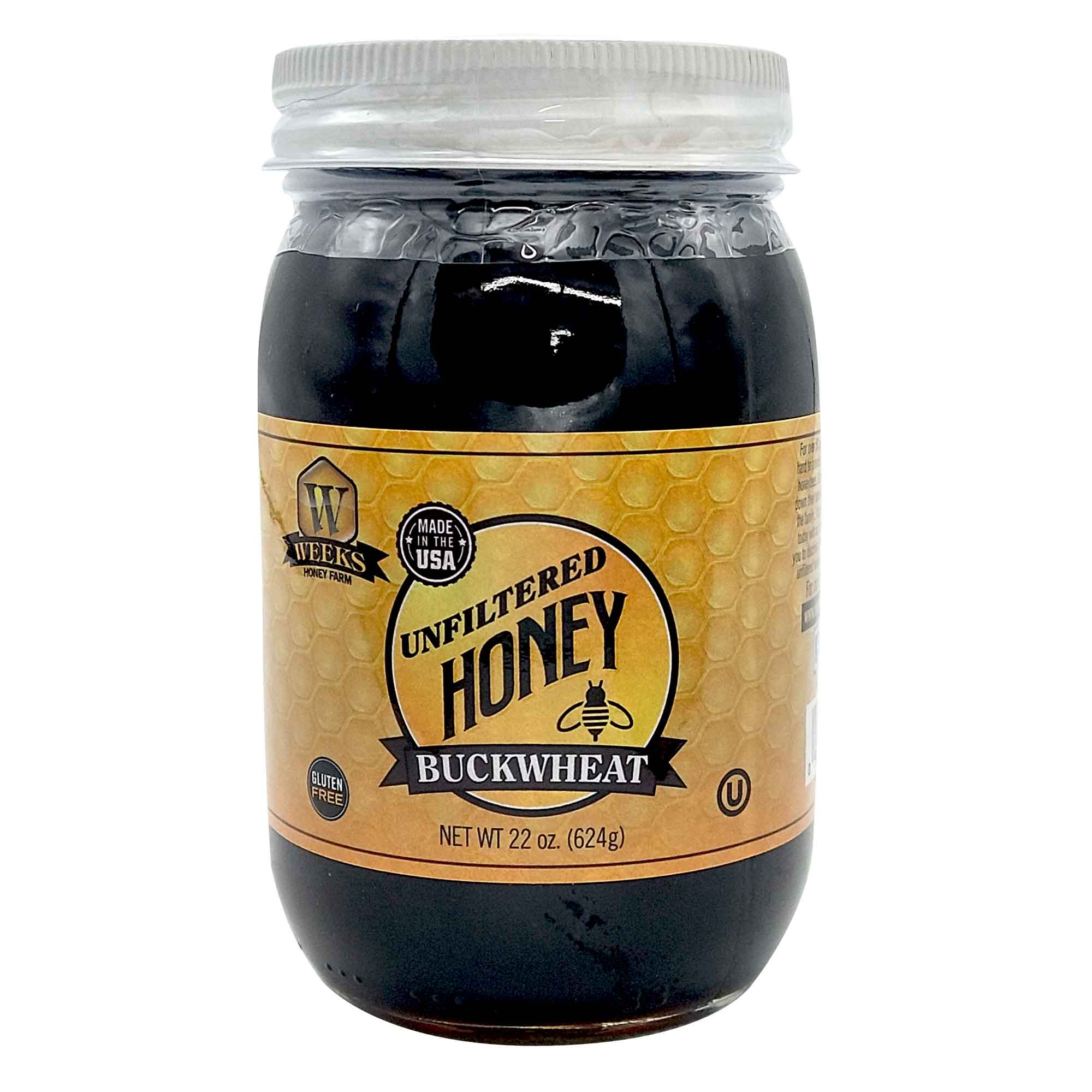 Weeks Raw Buckwheat Honey - Pure, All-Natural, Antioxidant-Rich, Dark & Robust Molasses Flavor for Coffee, Waffles, BBQ Sauce - Image 8
