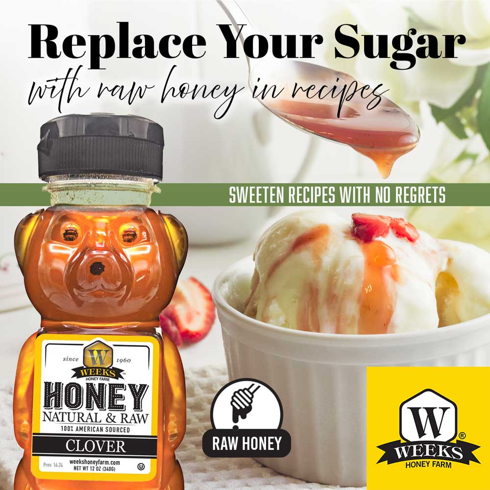 All-Natural Pure Raw Clover Honey - Sweet, Light, & Nutrient-Rich, No Additives, Sourced from American West Clover Fields - Image 3