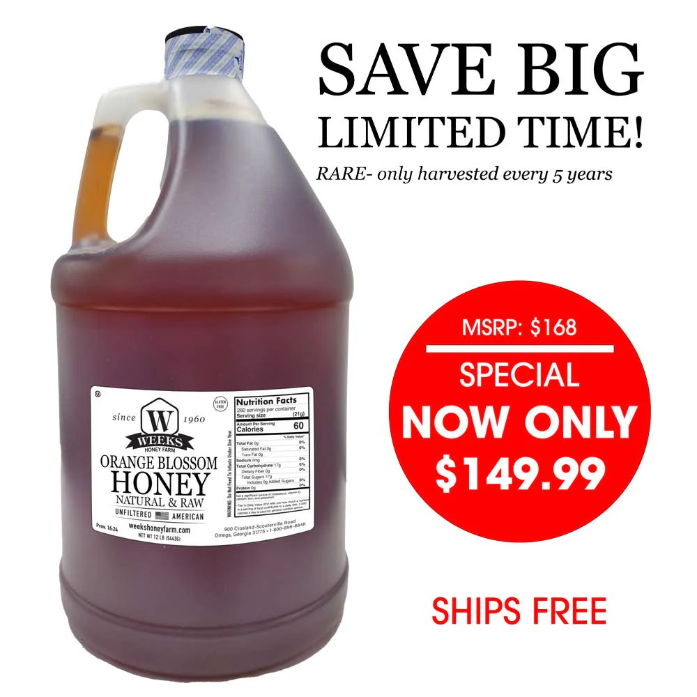 Raw Unfiltered Honey Gallon | Pure Georgia Honey - Weeks Farm - Image 5