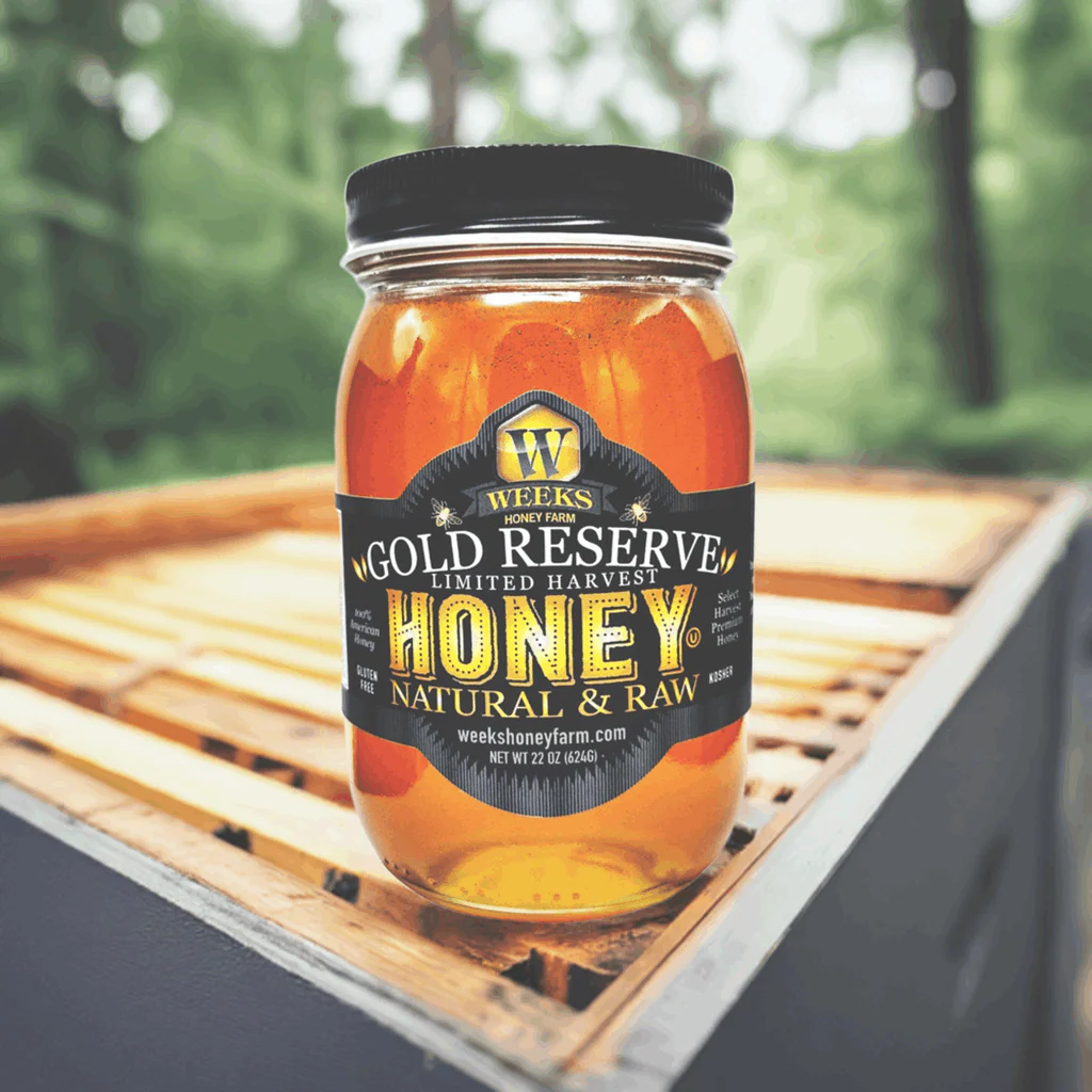 Weeks Raw Gold Reserve Honey, Special Edition- Unfiltered Natural Honey from Georgia - Image 3