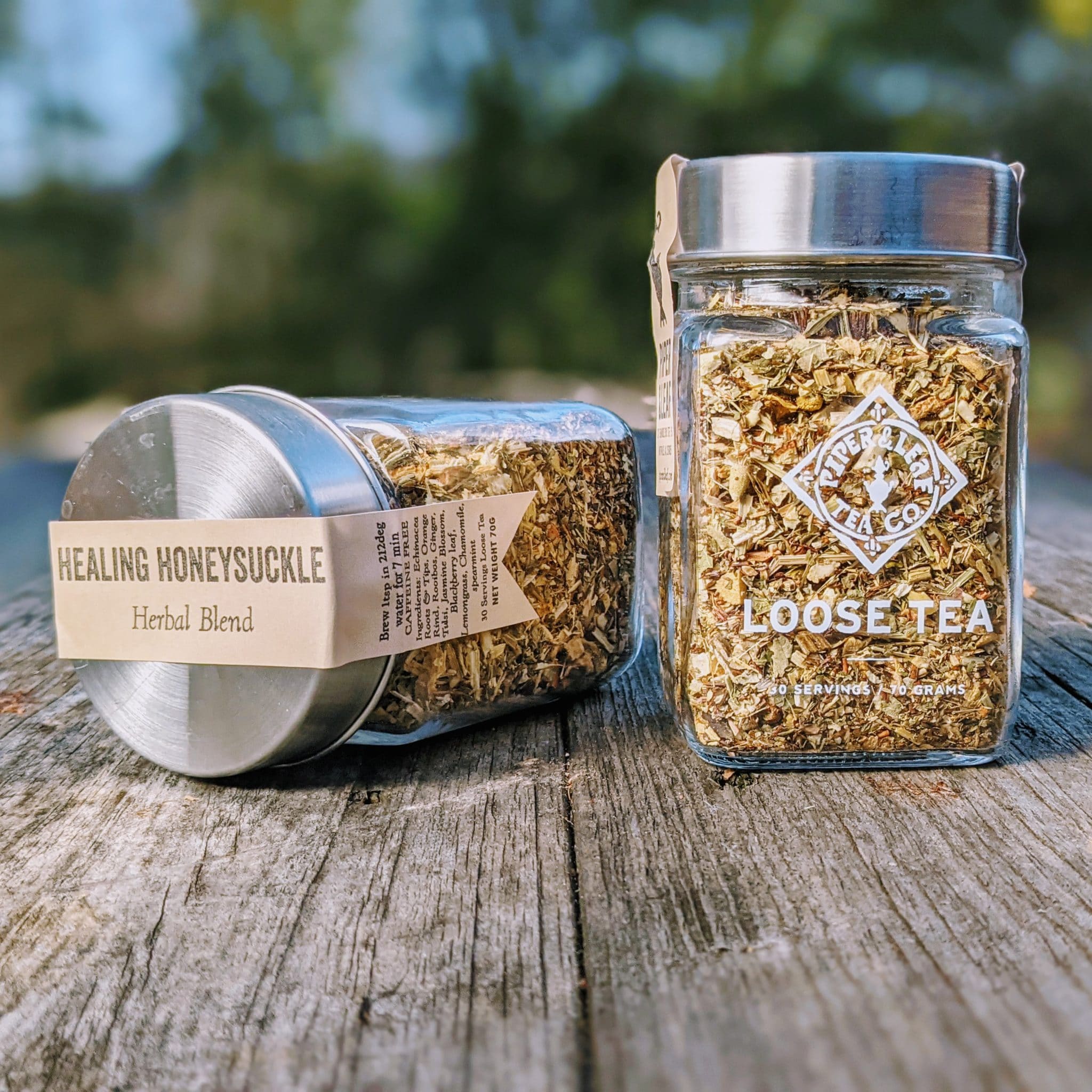 Healing Honeysuckle Glass Jar of Loose Leaf Tea - 30 Servings - Image 3