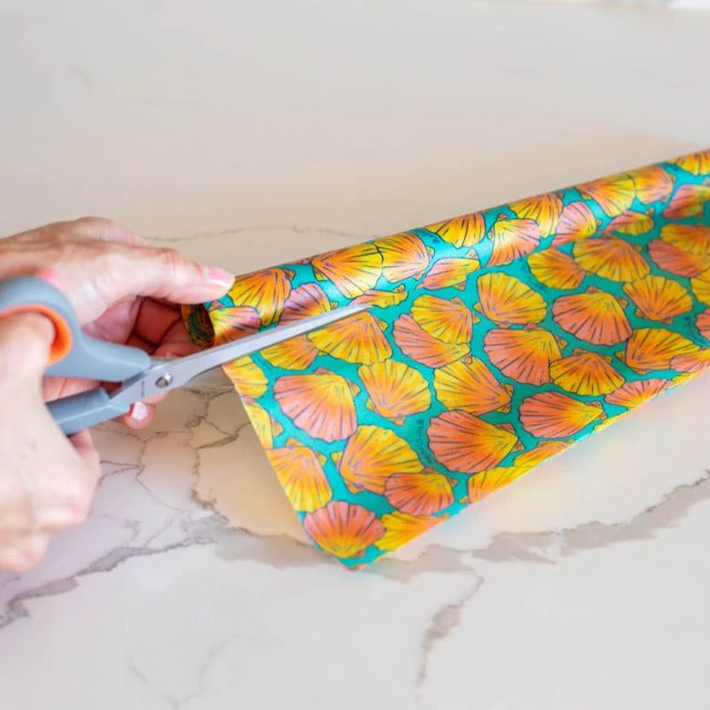 Meli Wraps Beeswax Wrap Bulk Roll + Cutlery Set in Shell Print