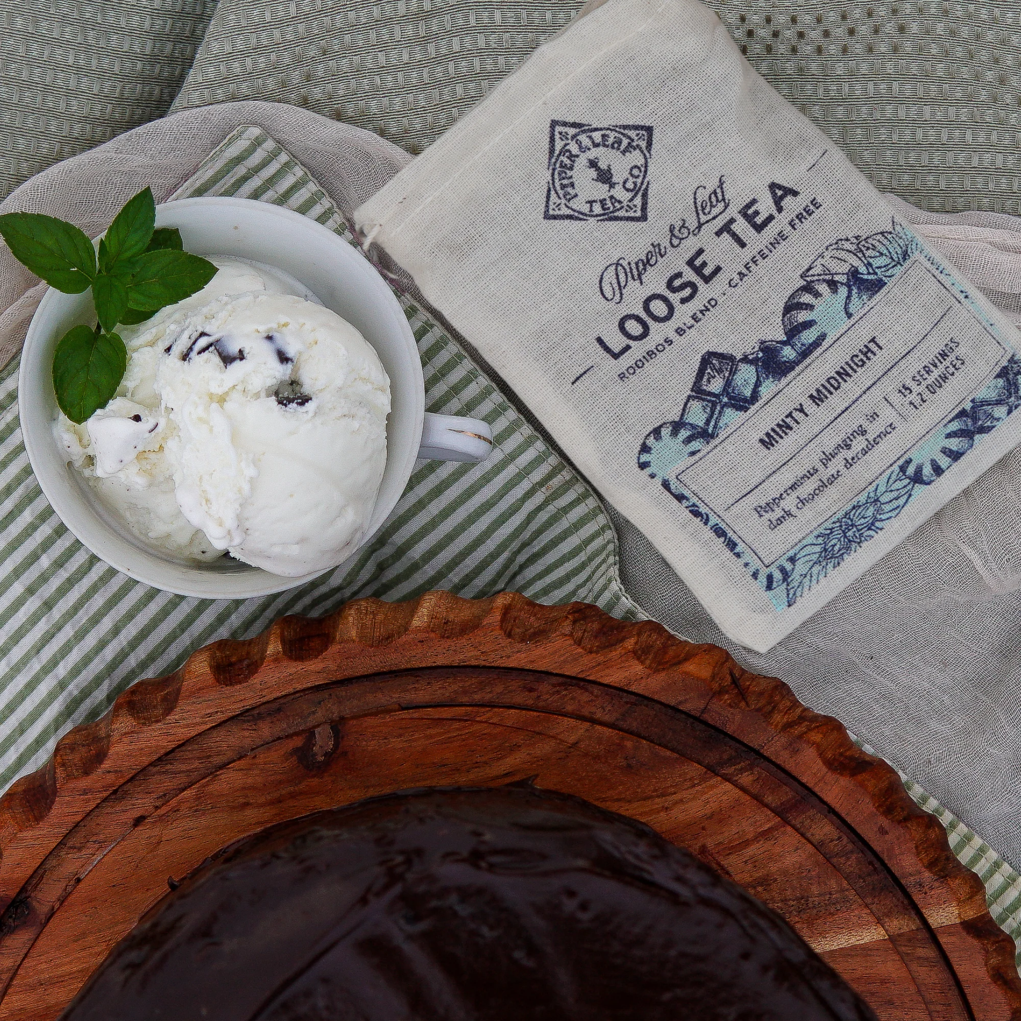 Minty Midnight Muslin Bag of Loose Leaf Tea - 15 Servings