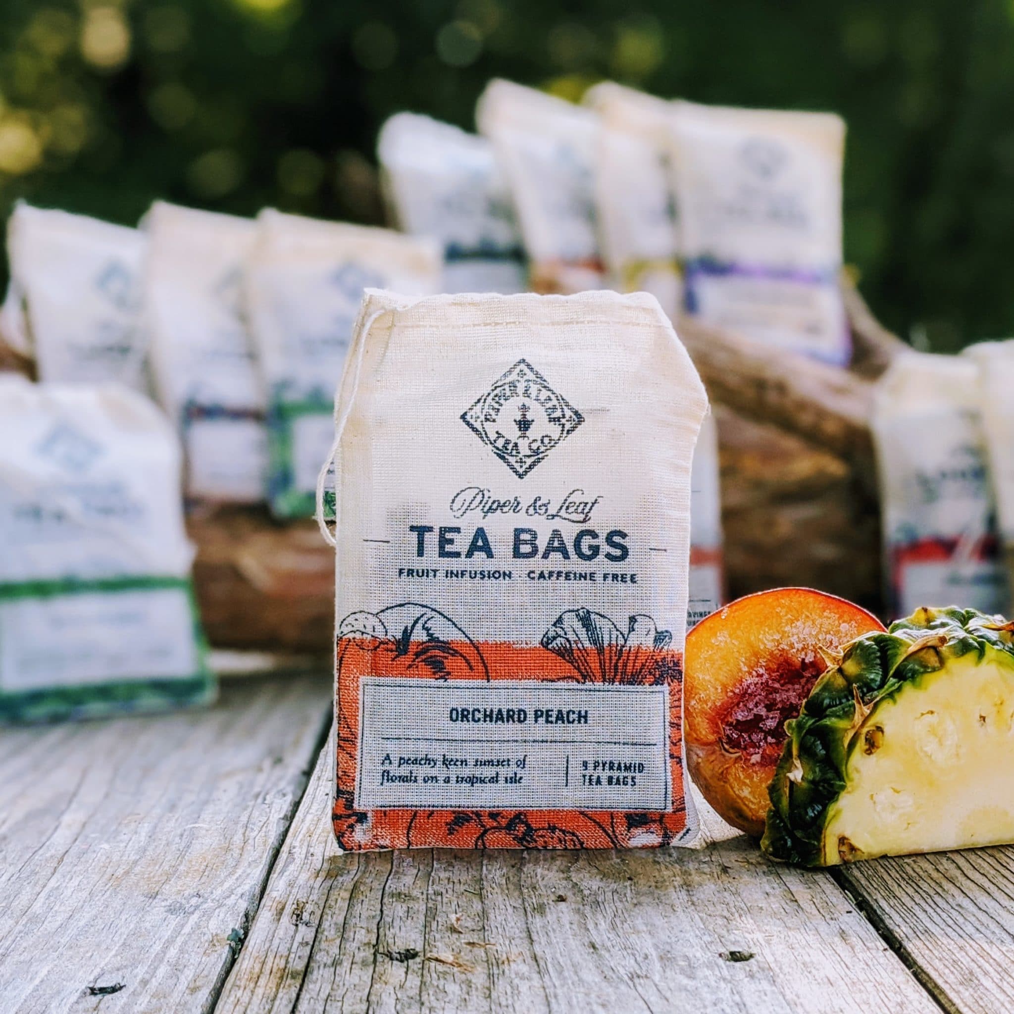 Orchard Peach 9ct Tea Bags in Muslin - Image 4