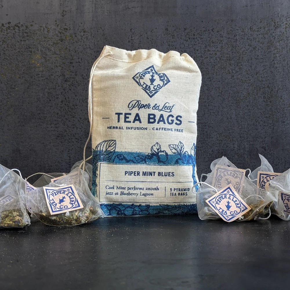 Piper Mint Blues 9ct Tea Bags in Muslin - Image 5