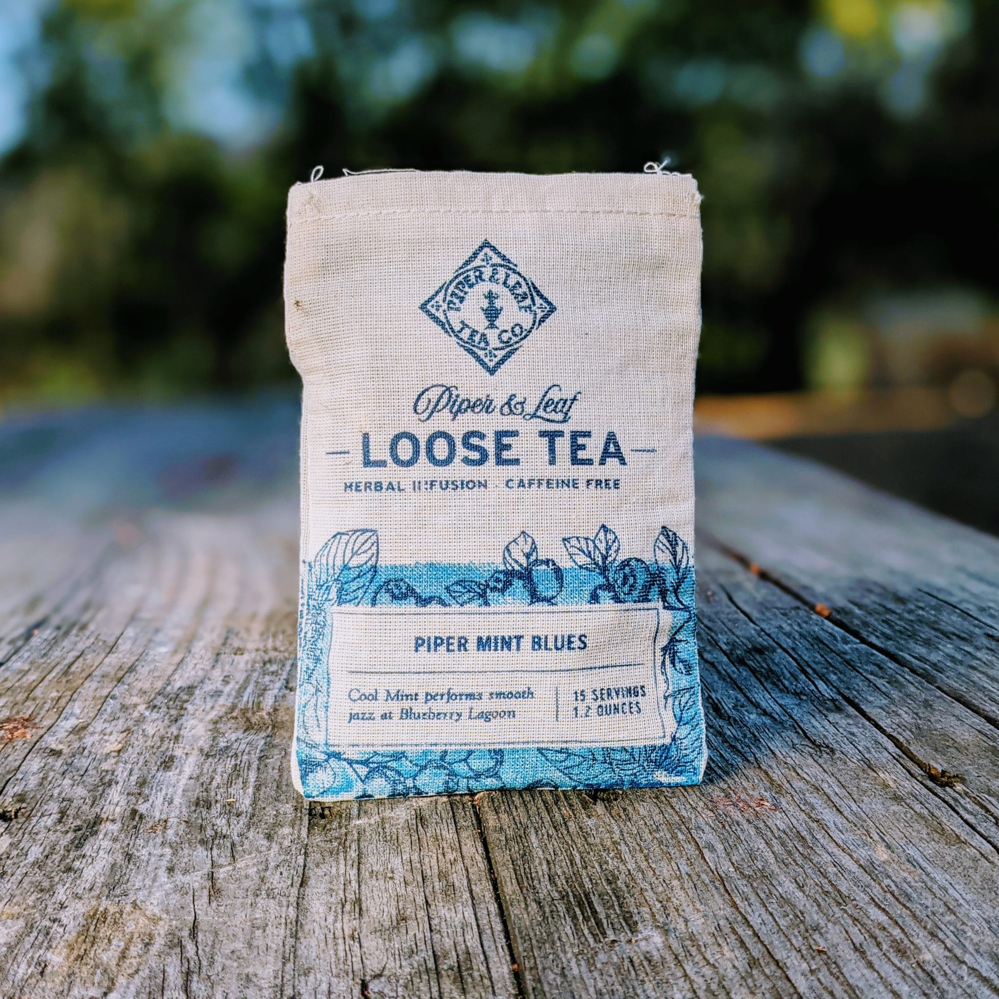 Piper Mint Blues Muslin Bag of Loose Leaf Tea - 15 Servings - Image 3