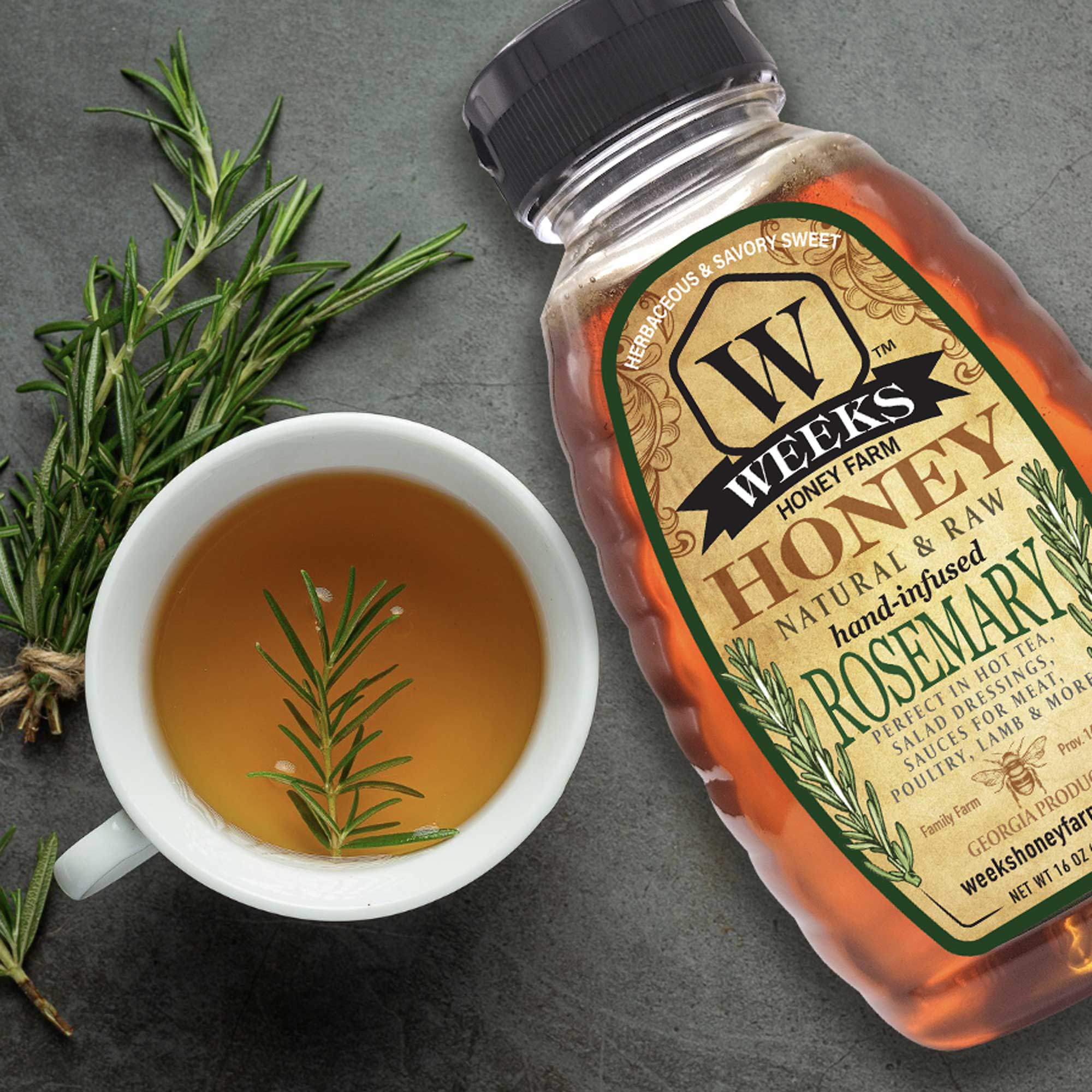 Hand-infused Rosemary honey is an amazing herbaceous delicacy for teas and recipes. - Image 3