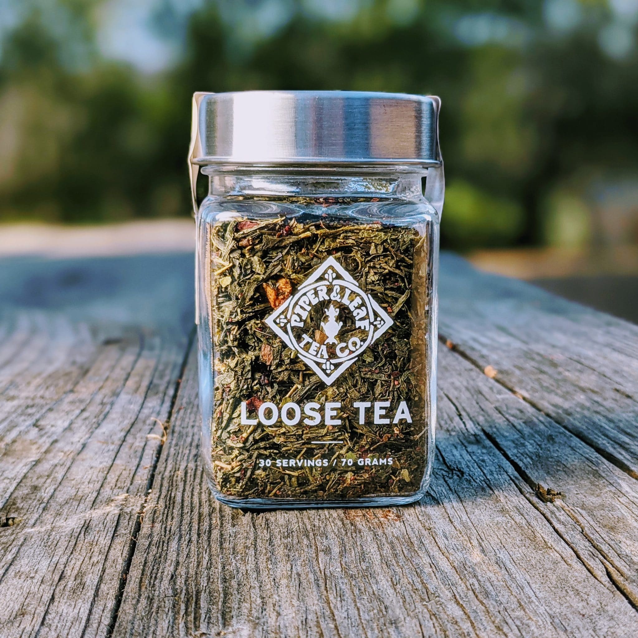 Sassyfras Strawberry Glass Jar of Loose Leaf Tea - Image 2