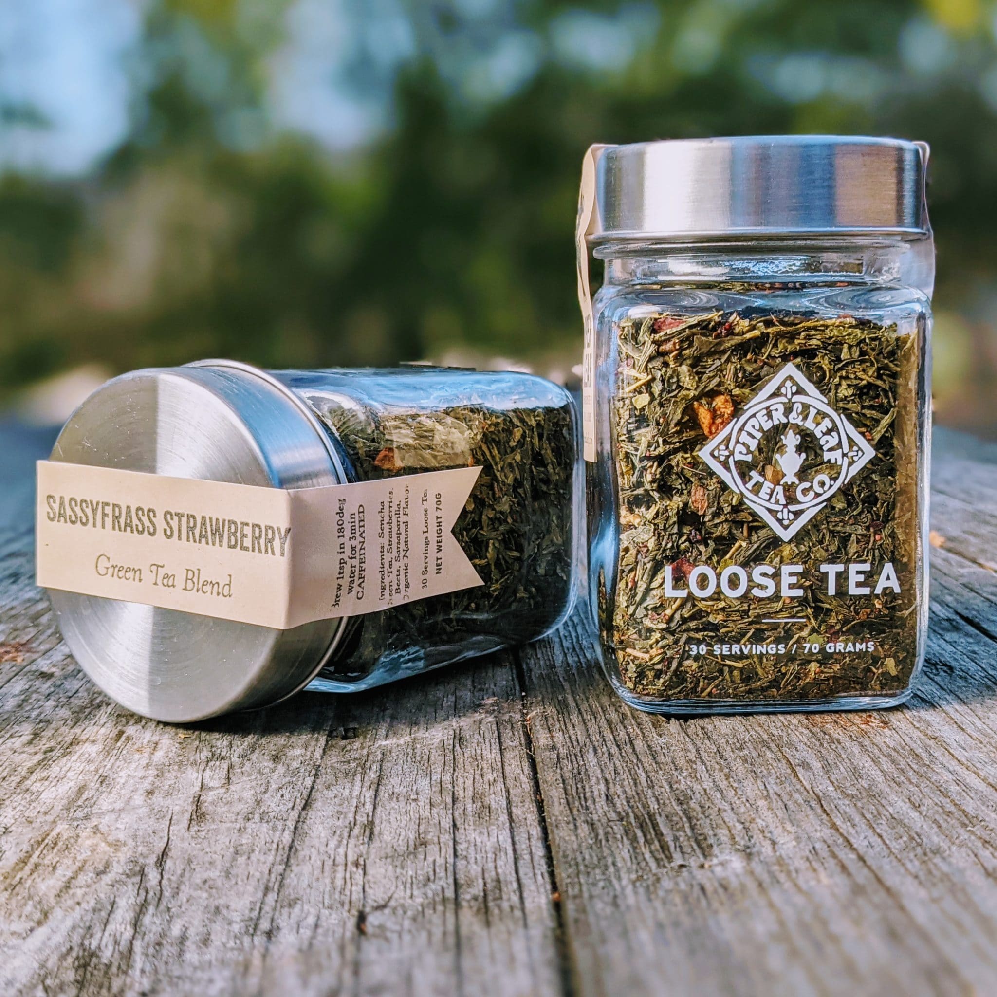 Sassyfras Strawberry Glass Jar of Loose Leaf Tea - Image 4
