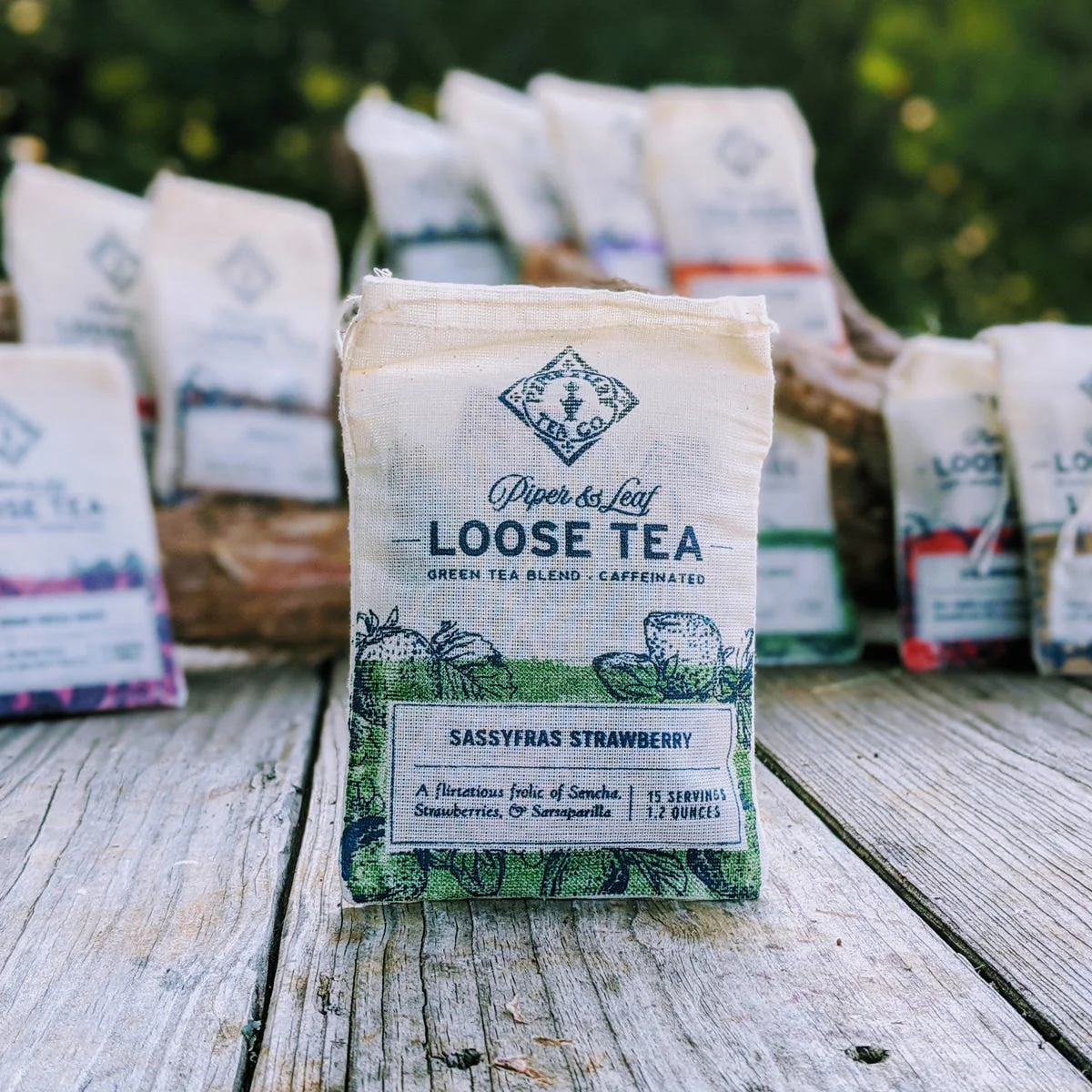 Sassyfras Strawberry Muslin Bag of Loose Leaf Tea - 15 Servings - Image 4