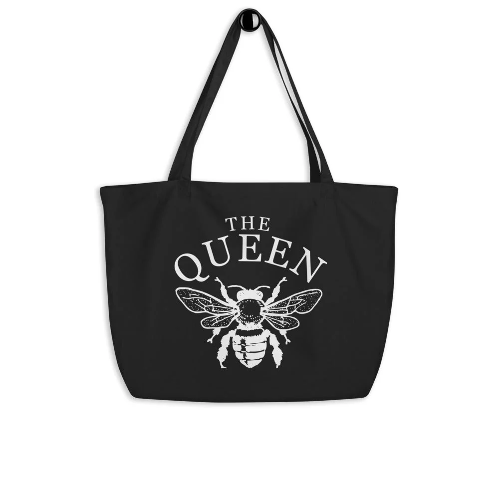 Large Stylish Queen Bee Organic Tote - Image 3