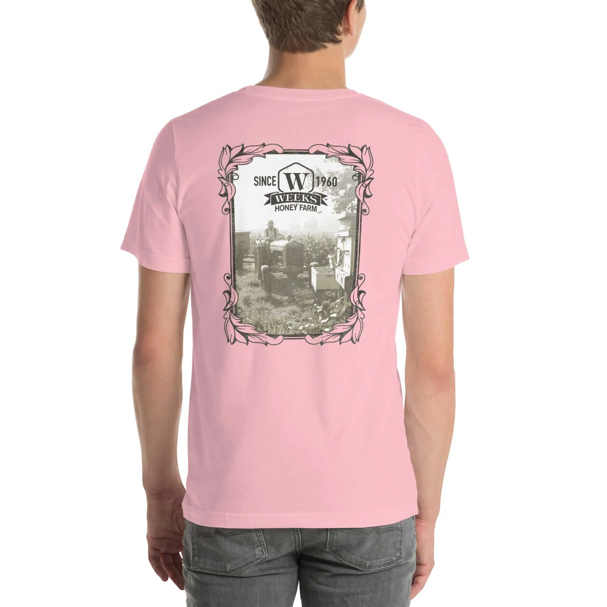 Tractor and Bee Boxes, 1960 Soft Fit Unisex t-shirt - Image 15