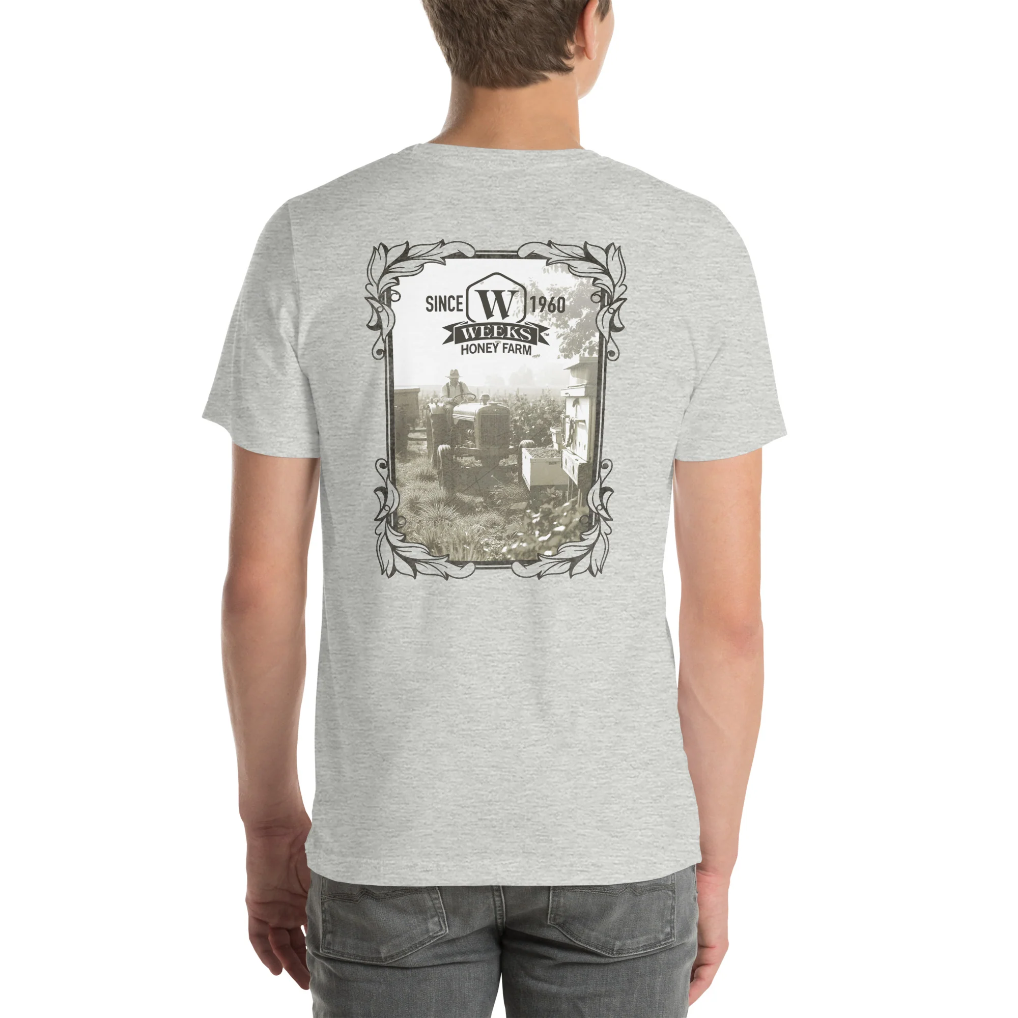 Tractor and Bee Boxes, 1960 Soft Fit Unisex t-shirt - Image 21