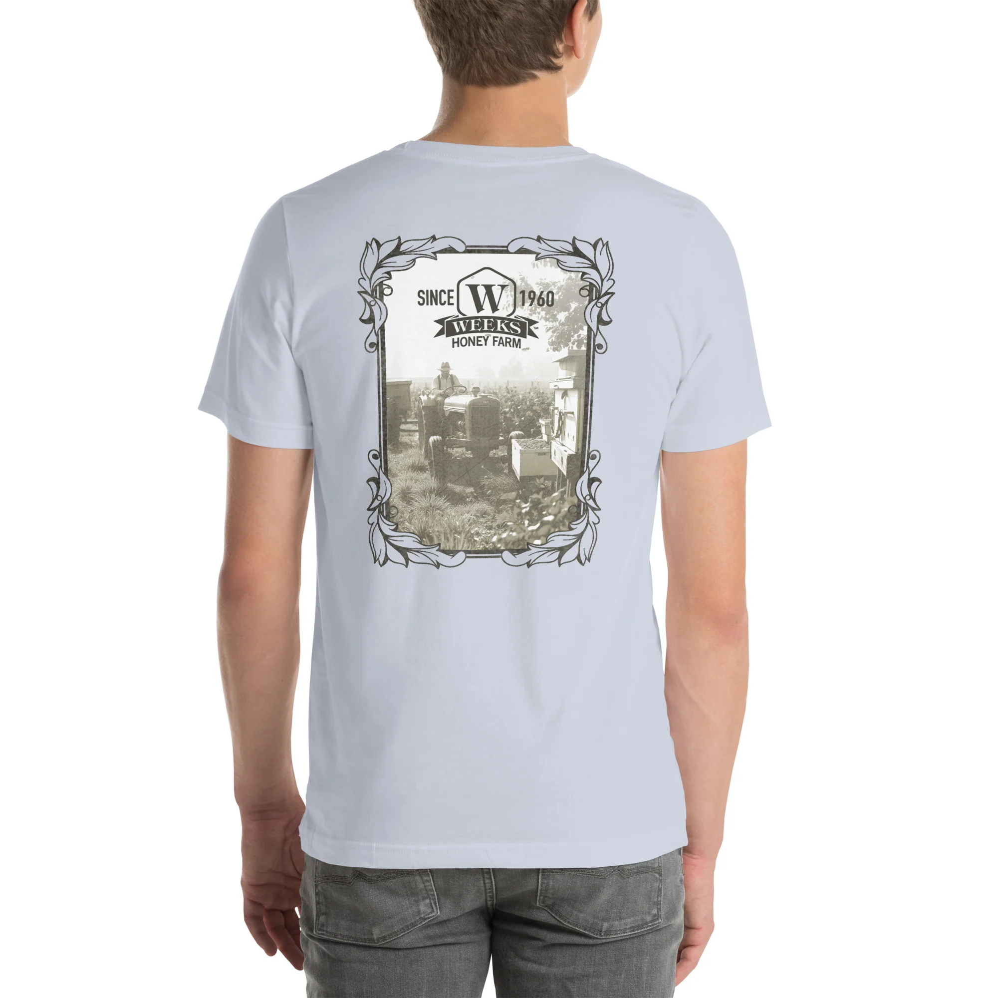 Tractor and Bee Boxes, 1960 Soft Fit Unisex t-shirt - Image 27