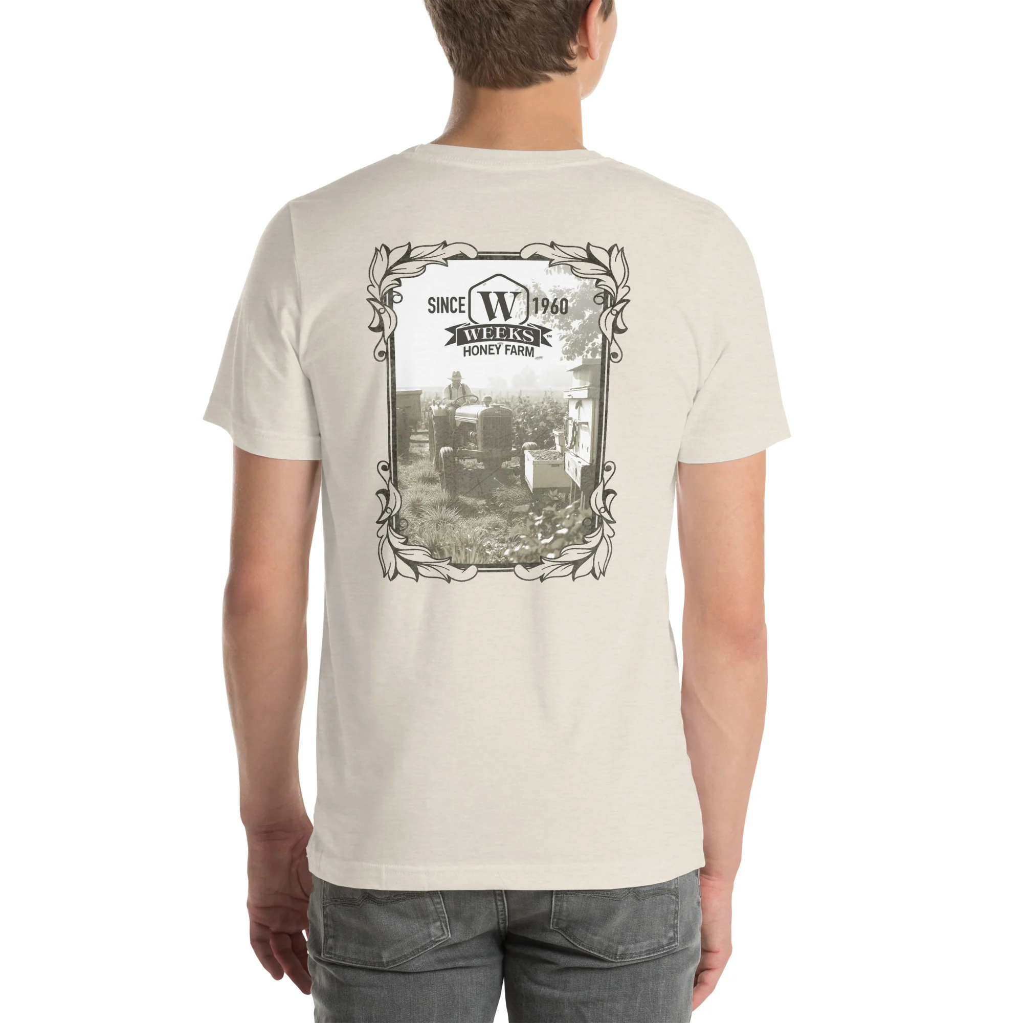Tractor and Bee Boxes, 1960 Soft Fit Unisex t-shirt - Image 33