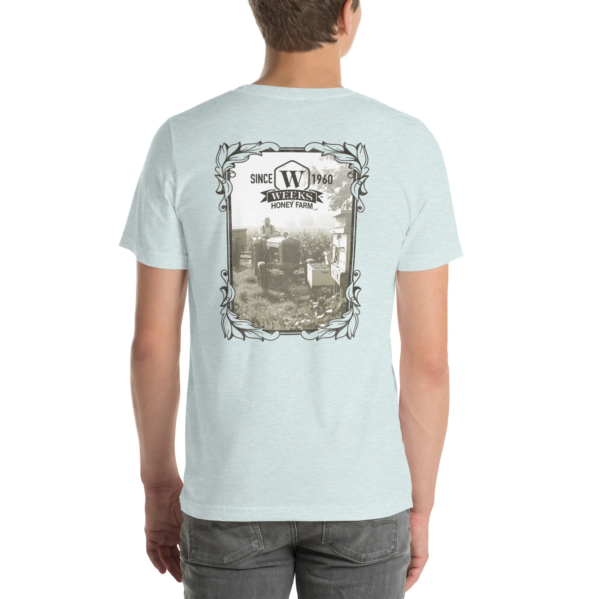 Tractor and Bee Boxes, 1960 Soft Fit Unisex t-shirt - Image 39