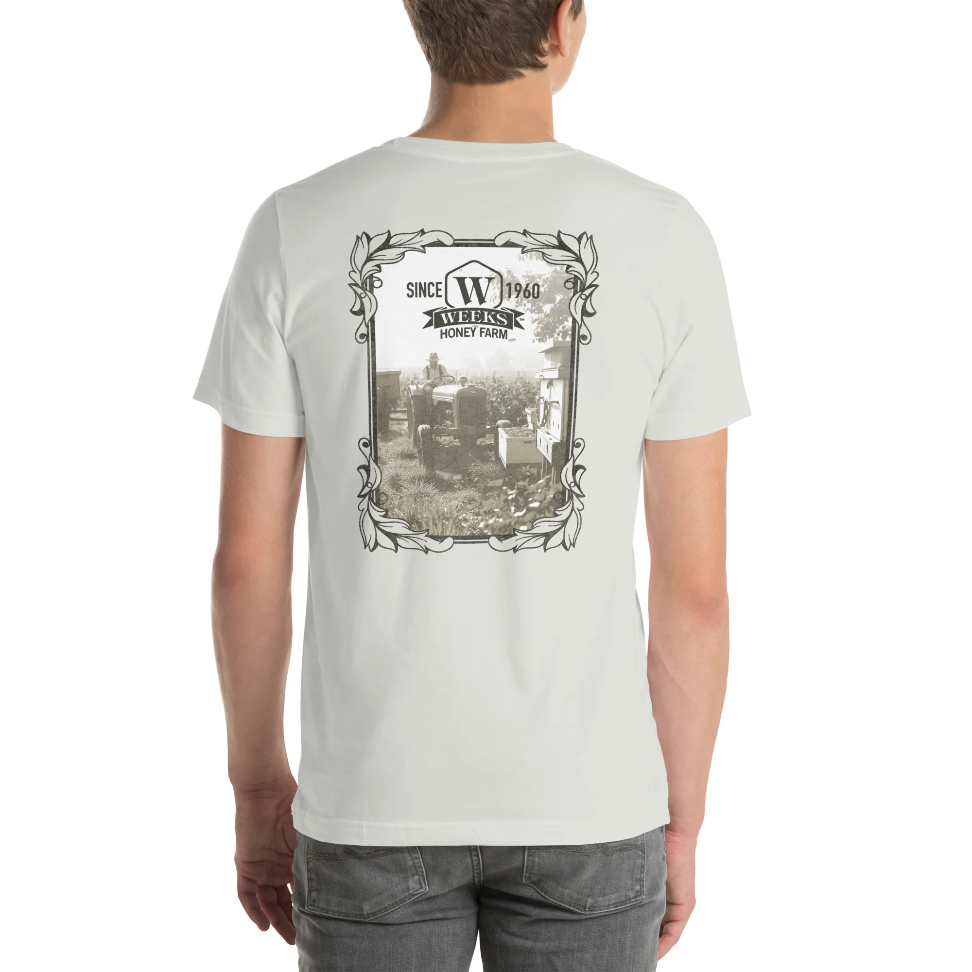 Tractor and Bee Boxes, 1960 Soft Fit Unisex t-shirt - Image 45