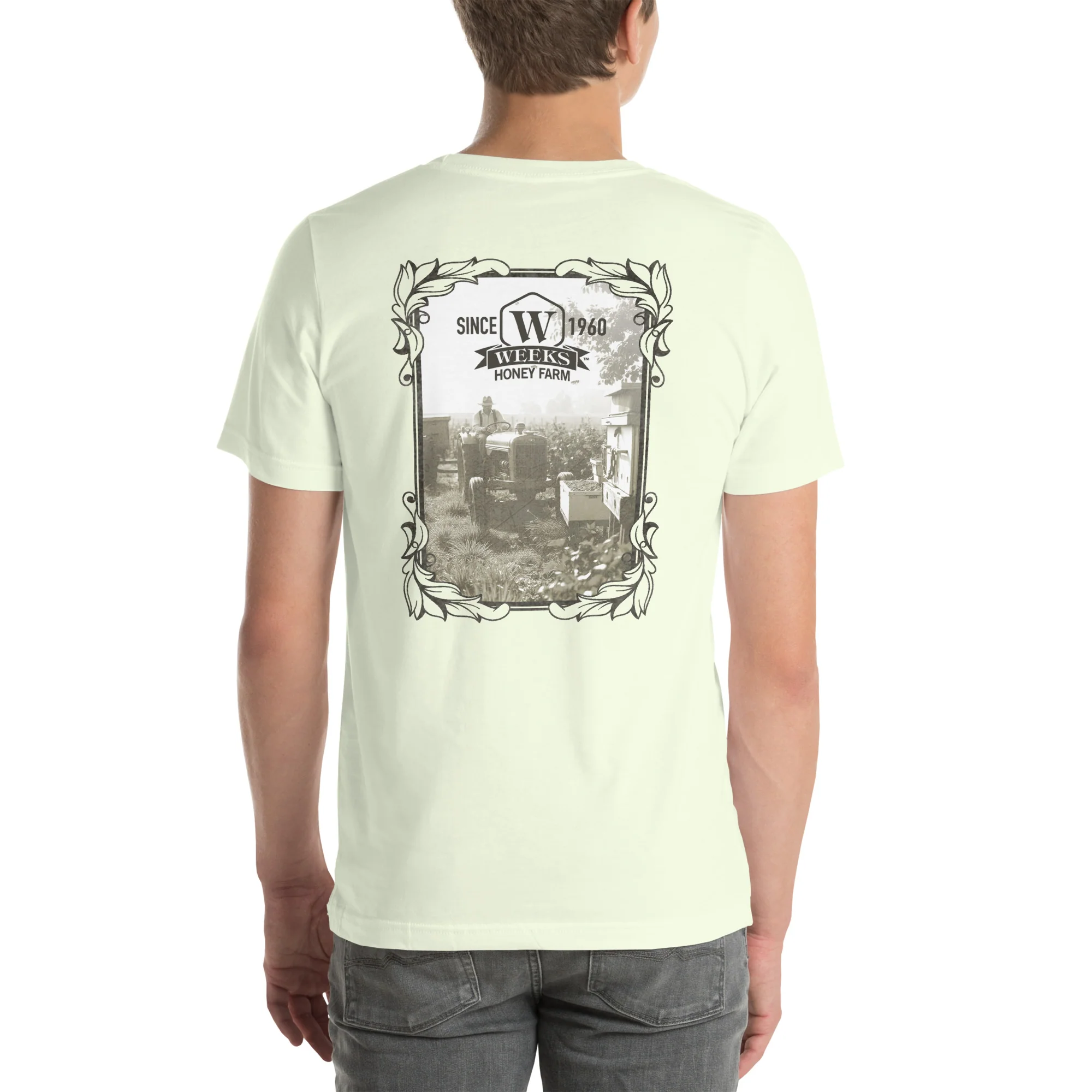 Tractor and Bee Boxes, 1960 Soft Fit Unisex t-shirt - Image 51