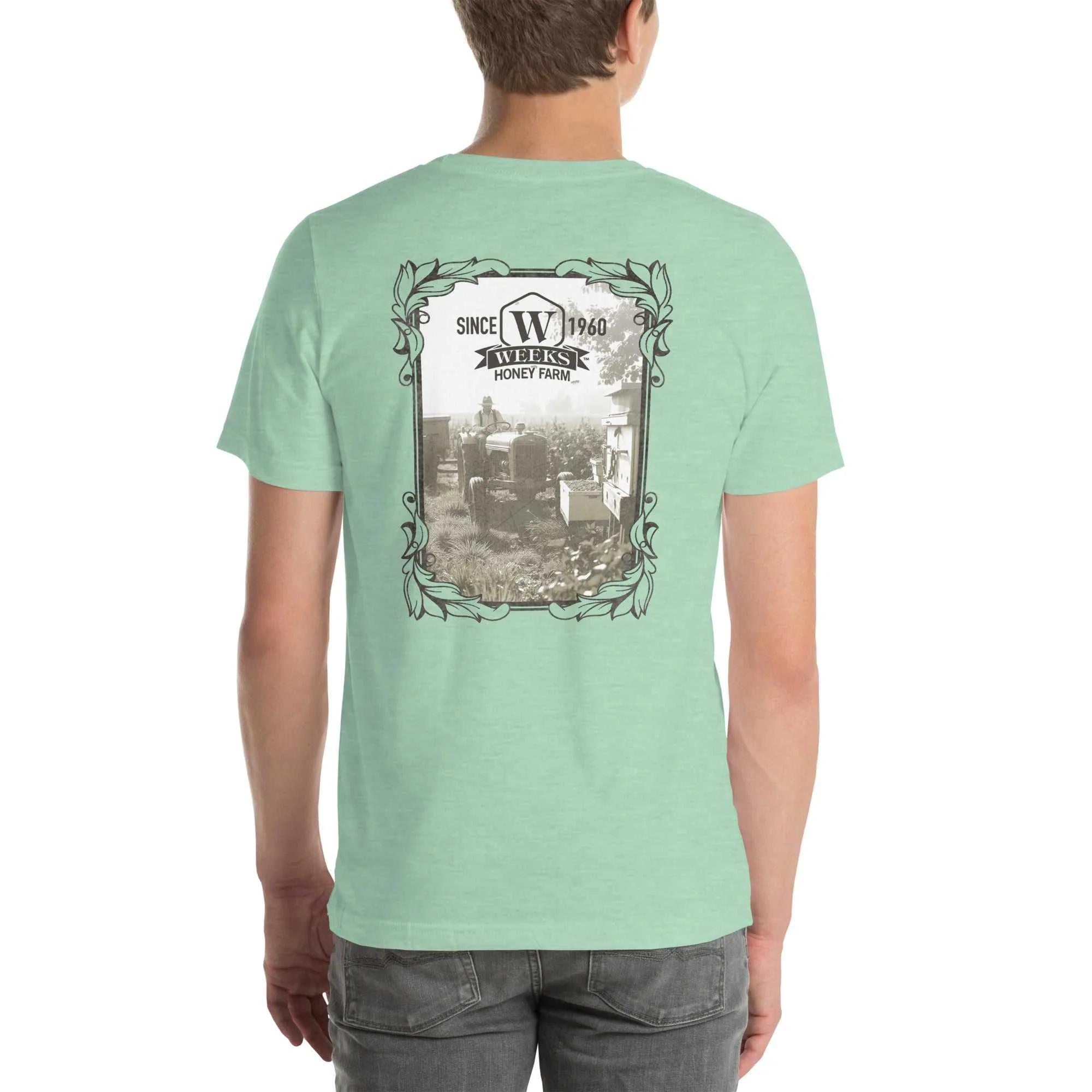 Tractor and Bee Boxes, 1960 Soft Fit Unisex t-shirt - Image 9