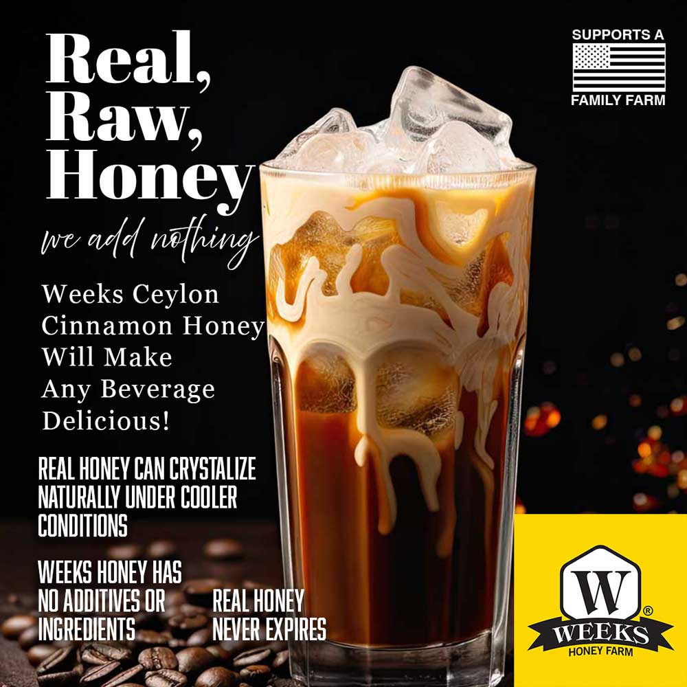 Ceylon Cinnamon Honey | Raw Infused True Cinnamon – 22 oz – Weeks Honey Farm - Image 3