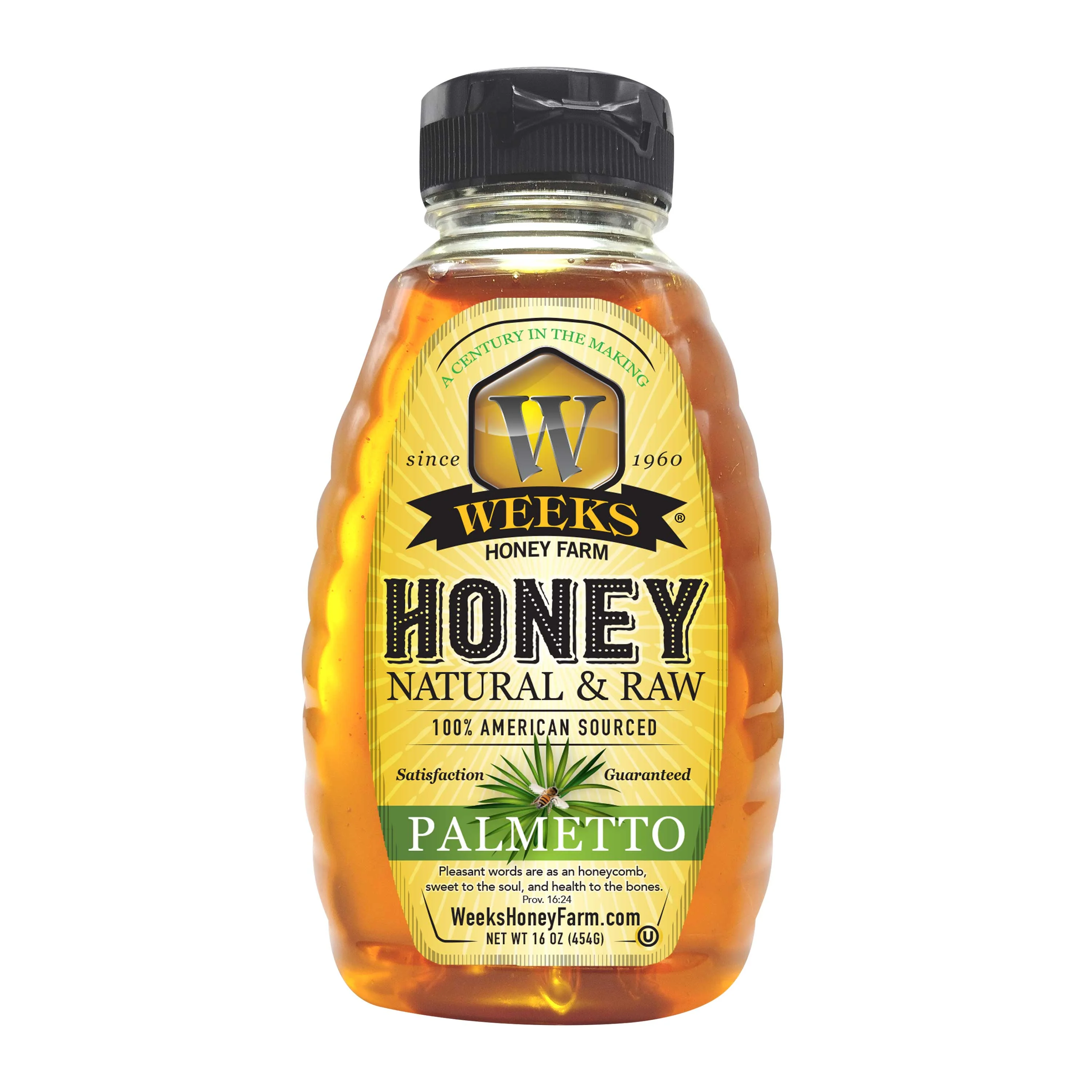 Weeks Pure, Raw & Unfiltered Saw Palmetto Honey, USA - Image 3