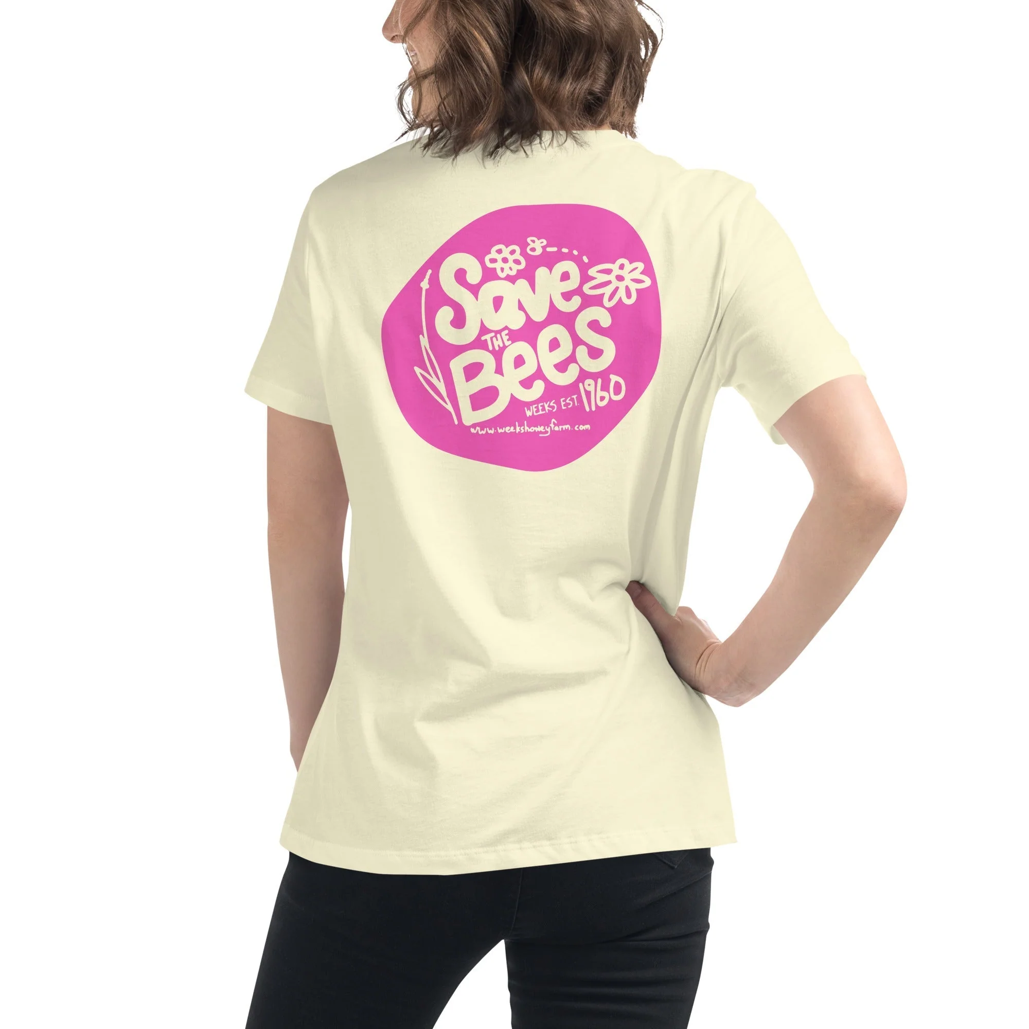 Weeks Save the Bees- Comfy Women's Relaxed T-Shirt - Image 2