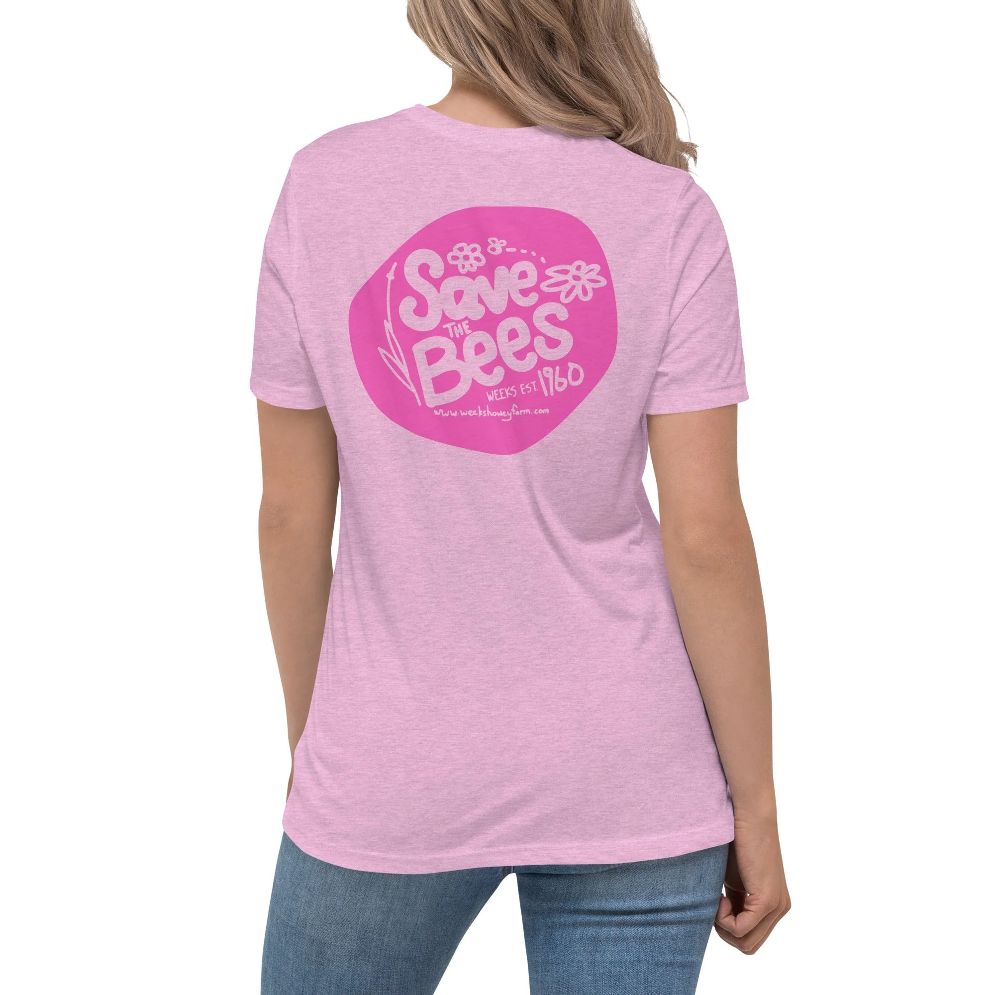 Weeks Save the Bees- Comfy Women's Relaxed T-Shirt - Image 3