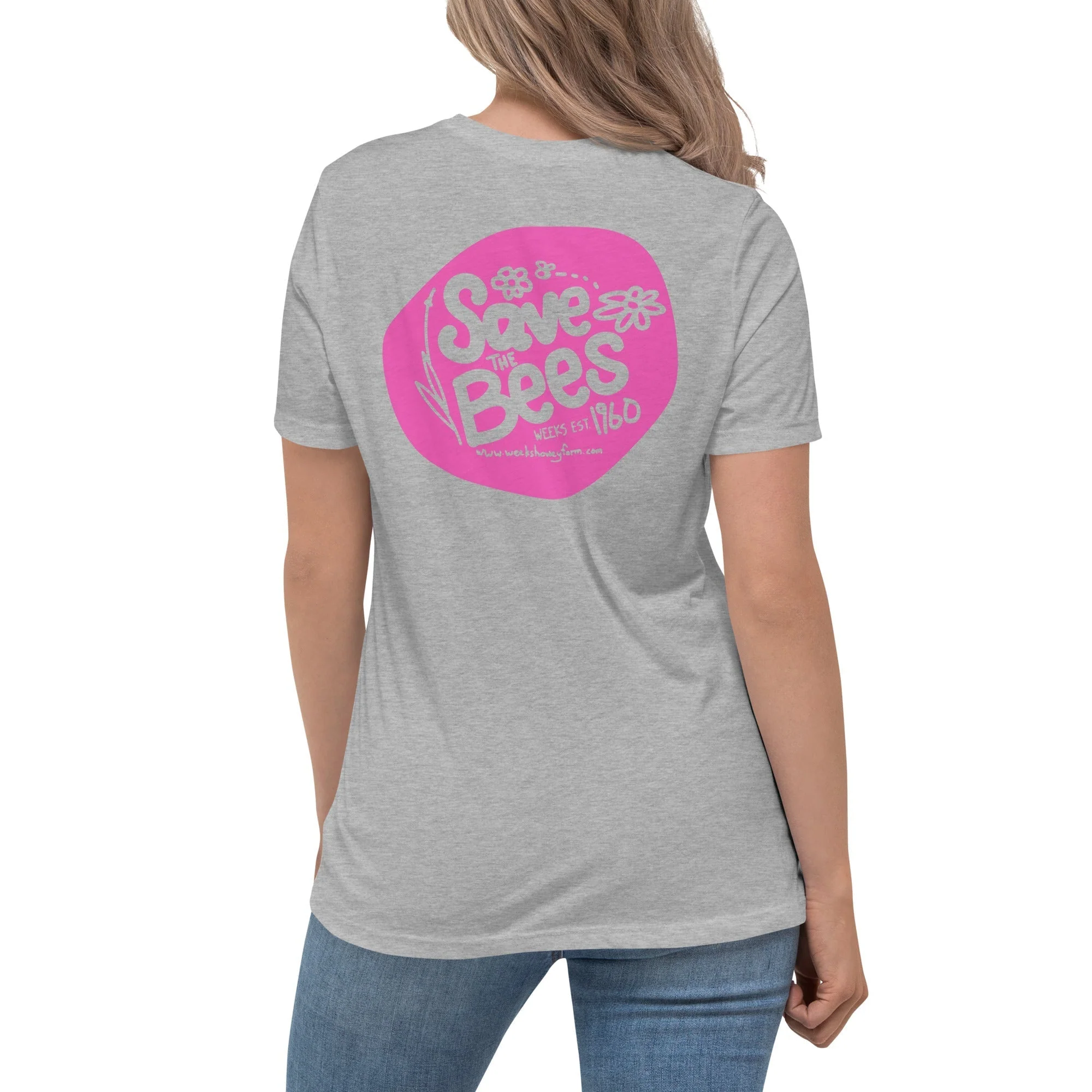 Weeks Save the Bees- Comfy Women's Relaxed T-Shirt - Image 4