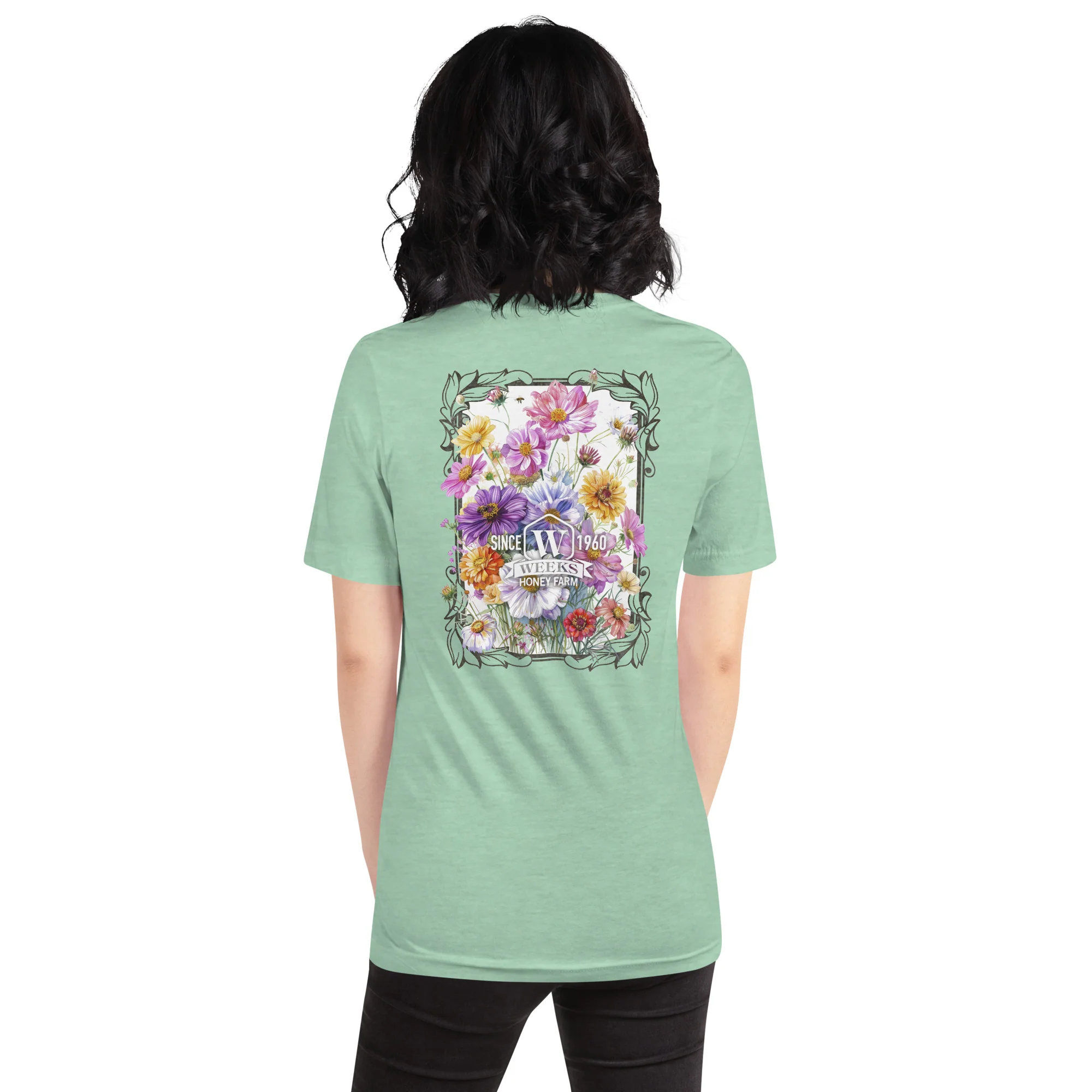 Womens Floral Wildflowers, 1960 Soft Fit T shirt - Image 4